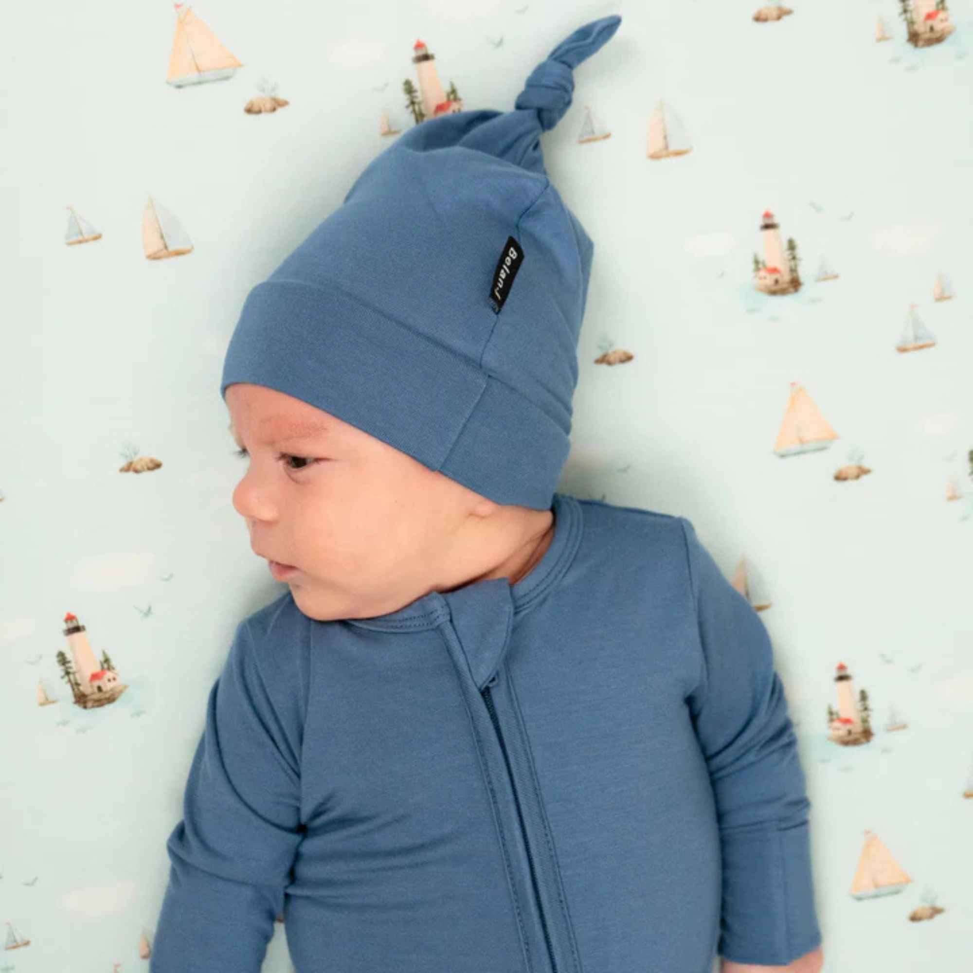 BELAN J Knotted Hat - Ocean Blue