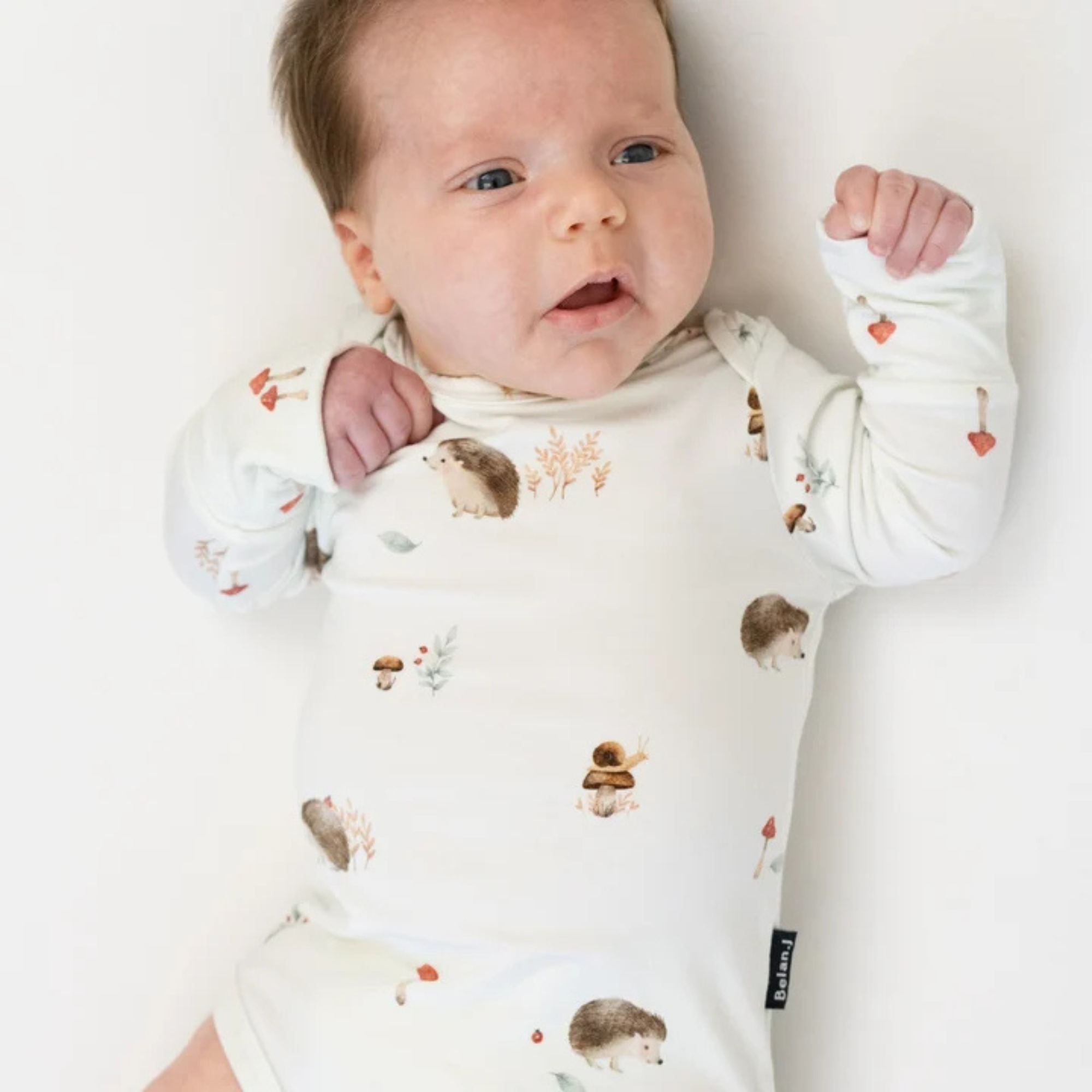 BELAN J Long Sleeve Onesie - Hedgehogs