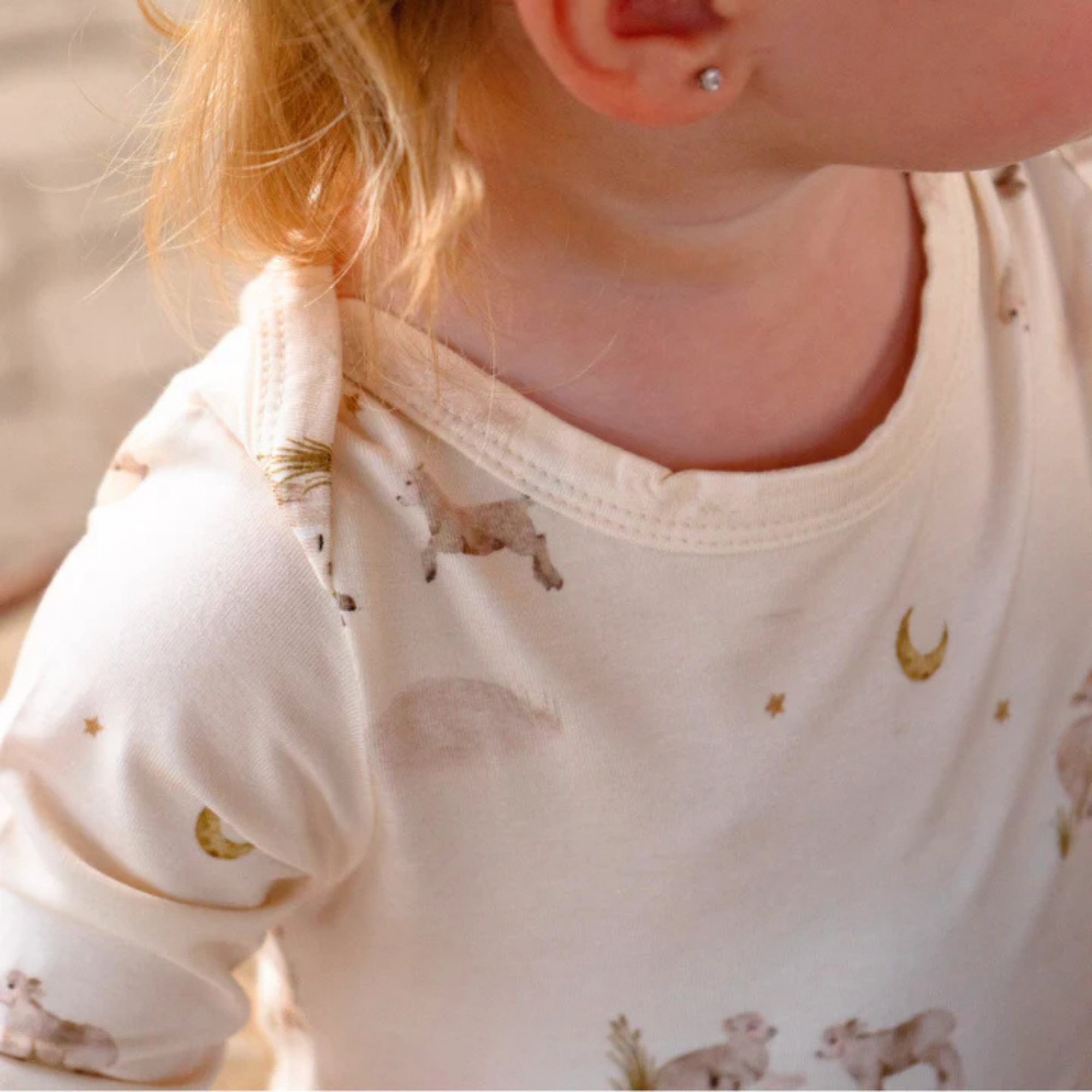 BELAN J Long Sleeve Onesie - Little Lambs