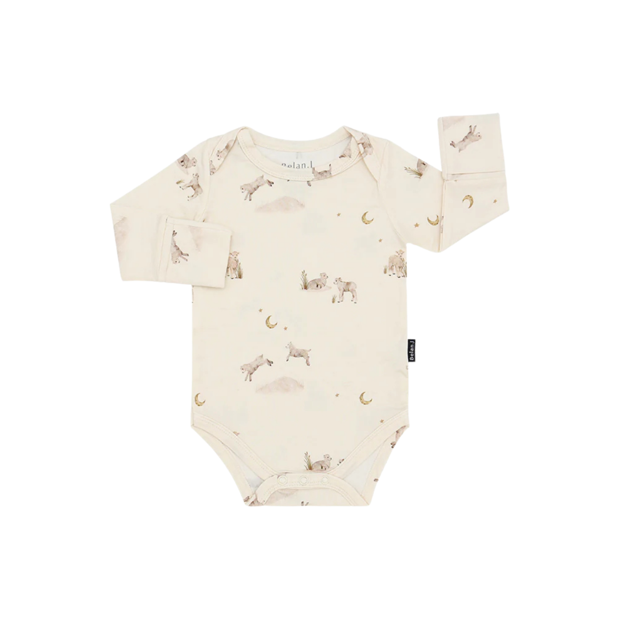 BELAN J Long Sleeve Onesie - Little Lambs