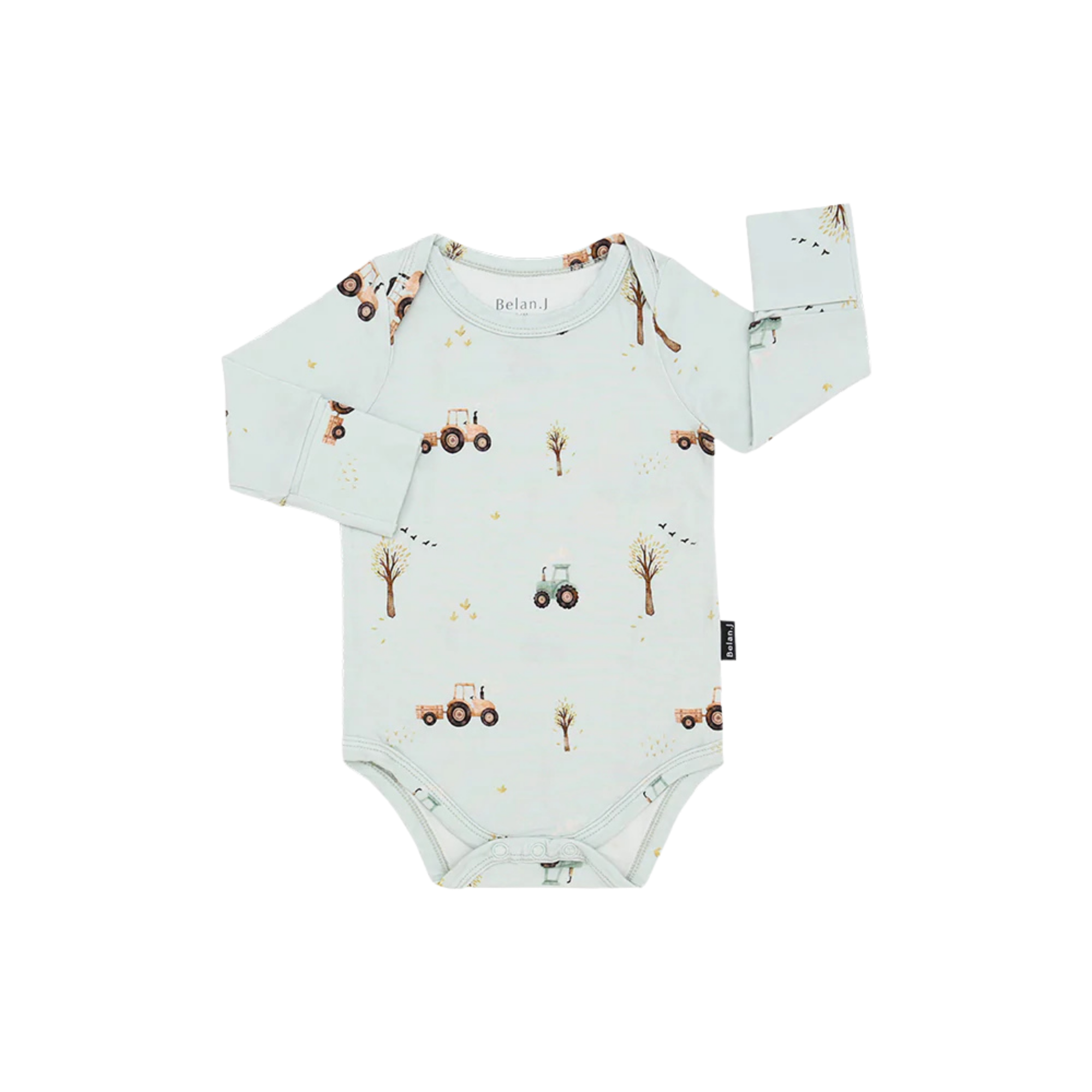 BELAN J Long Sleeve Onesie - Tractor