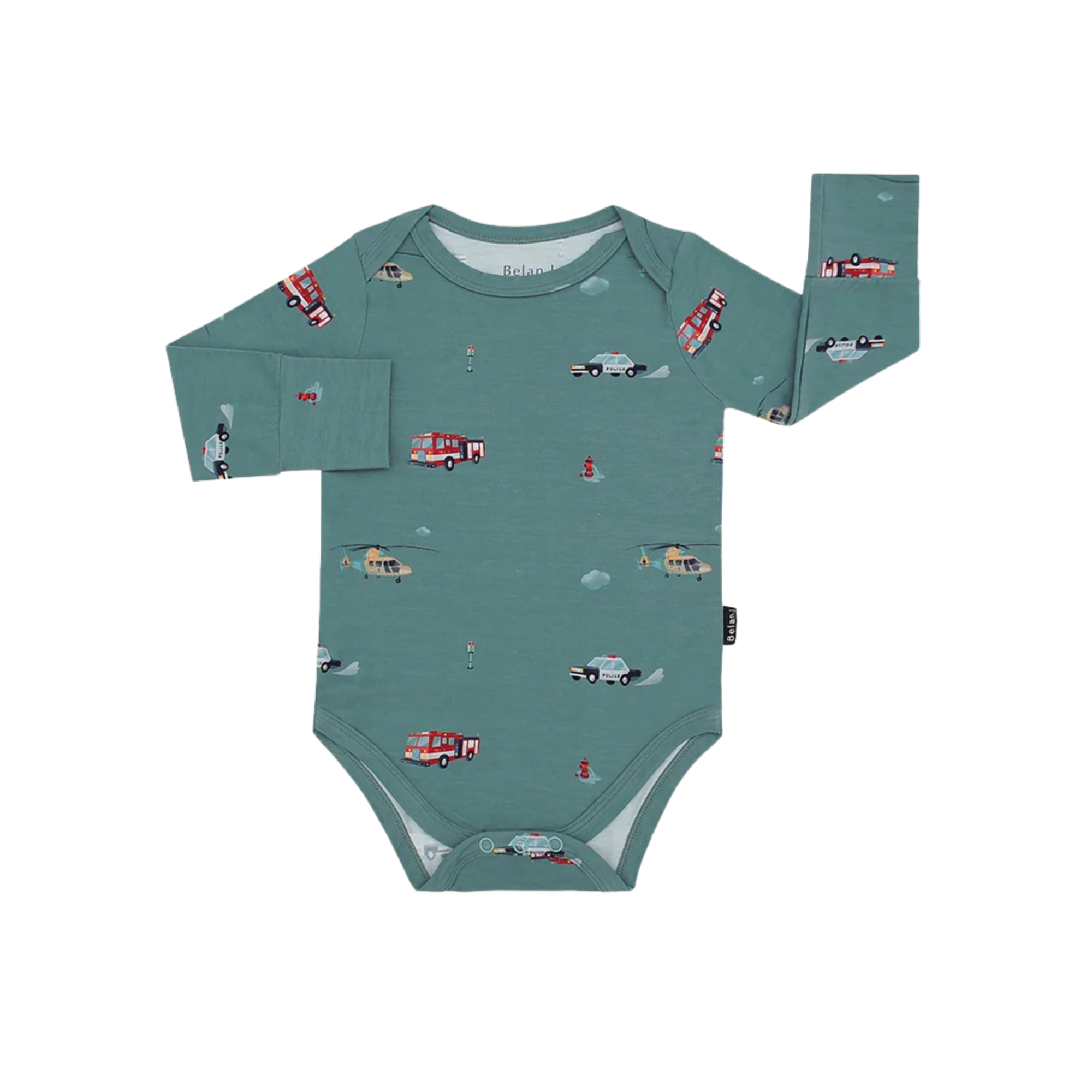 BELAN J Long Sleeves Onesie - Emergency Vehicles
