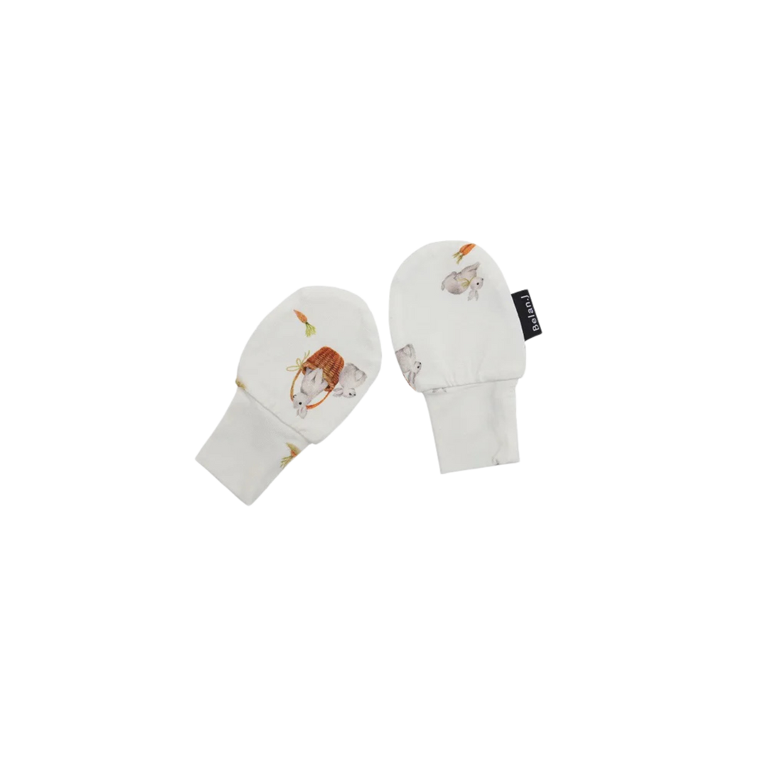 BELAN J Non-Scratch Mittens - Garden Bunny