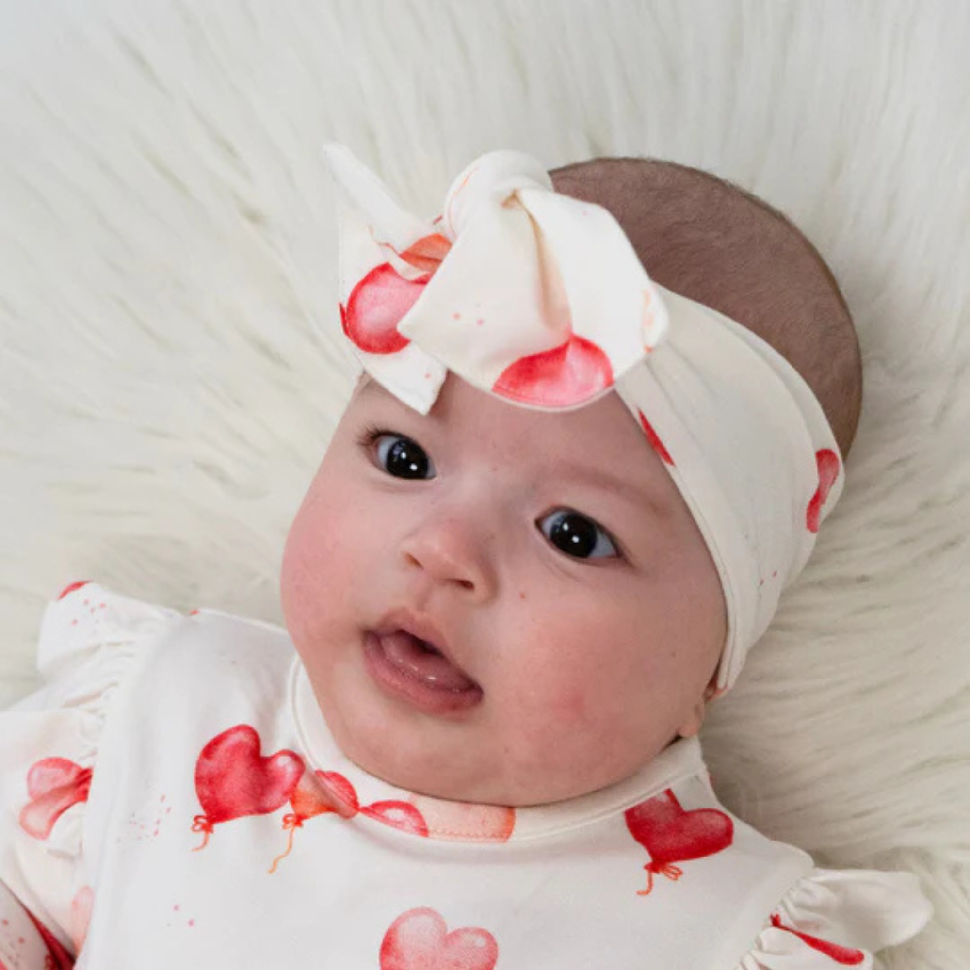 BELAN J Ribbed Bamboo Headband - Heart Balloons