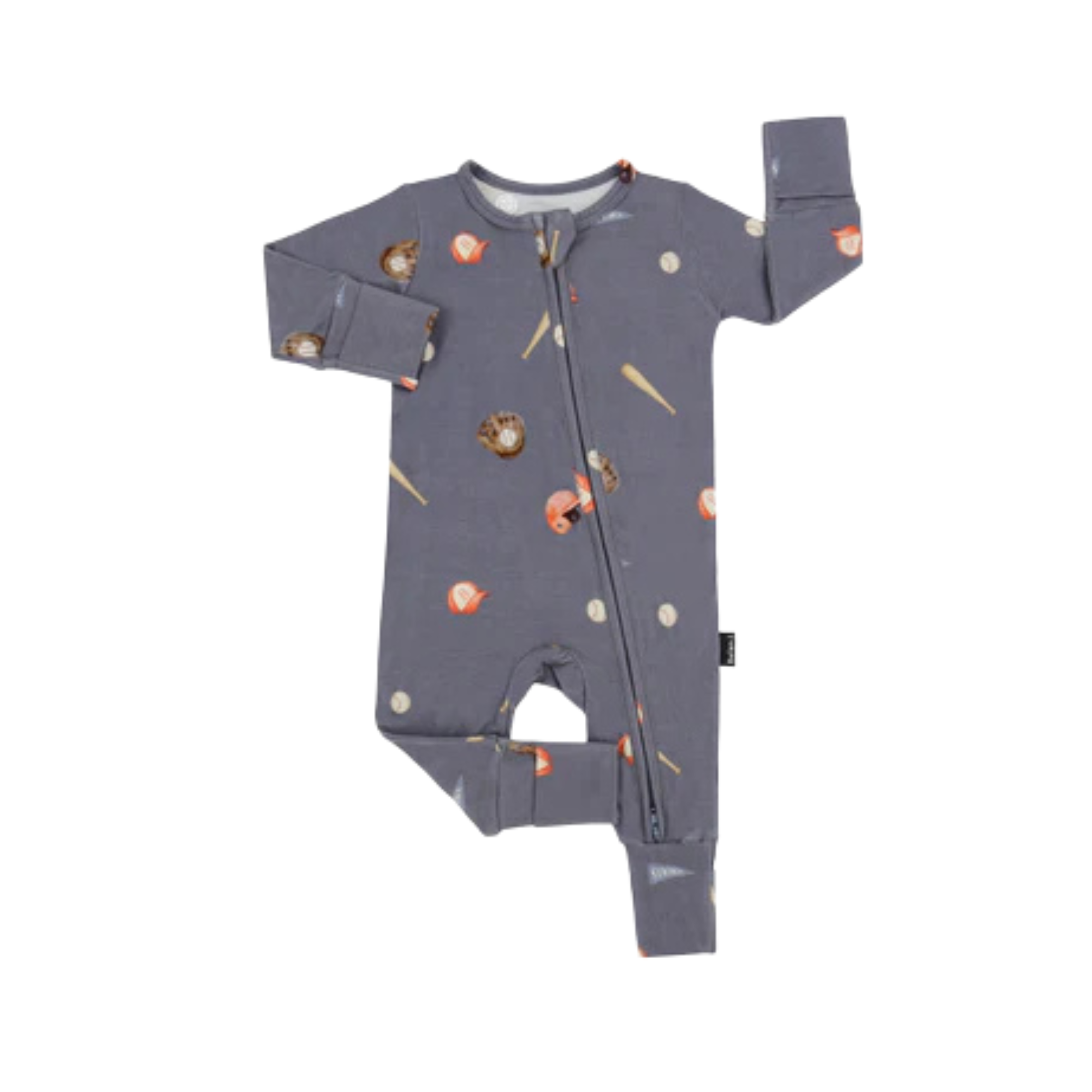 BELAN J Sleeper with Fold-Over Cuffs - Baseball
