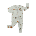 BELAN J Sleeper with Fold-Over Cuffs - Giraffes