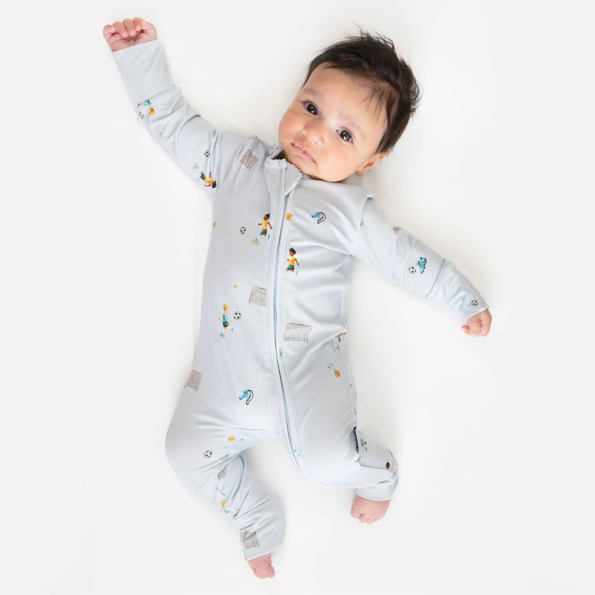 BELAN J Sleeper with Fold-Over Cuffs - Go Team