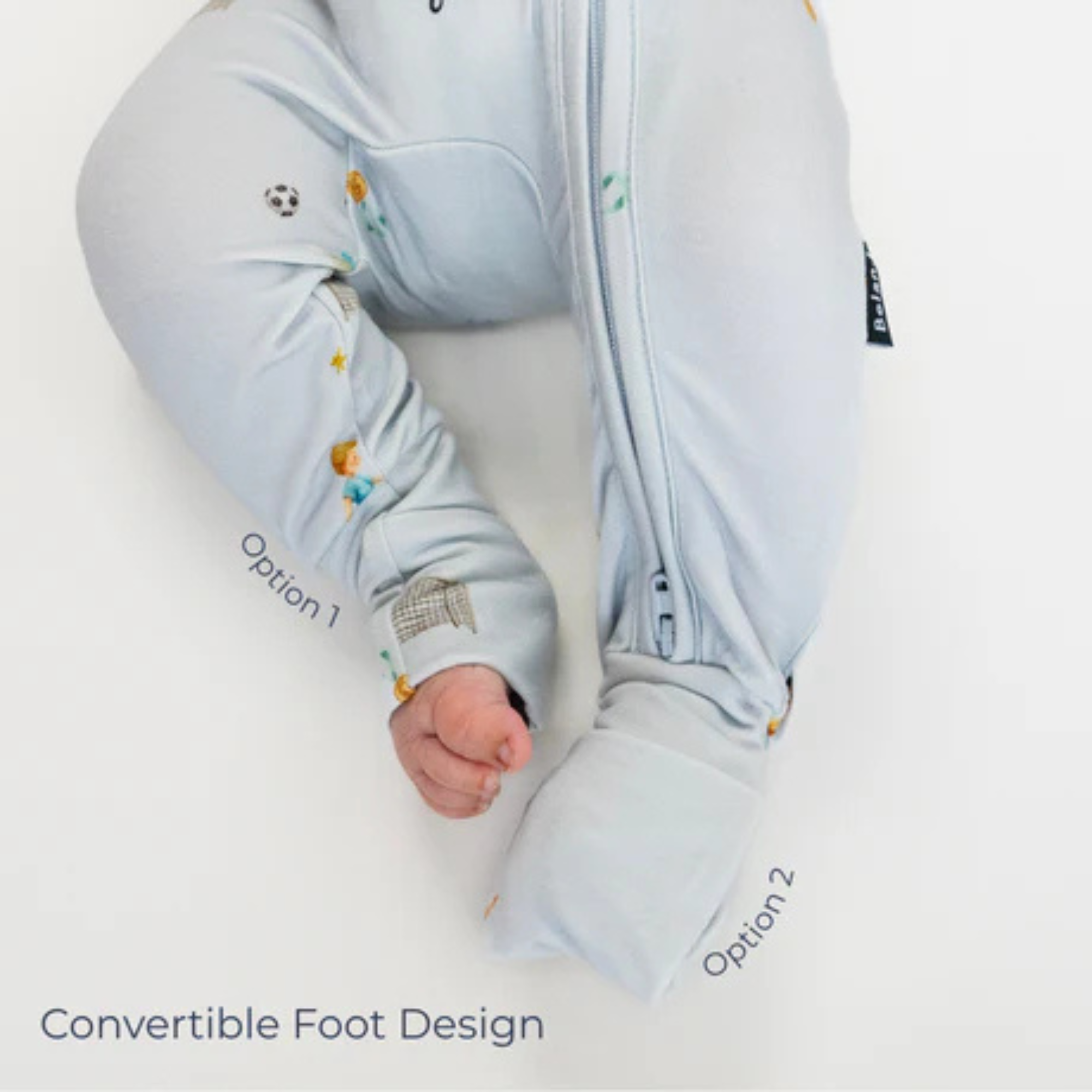 BELAN J Sleeper with Fold-Over Cuffs - Go Team