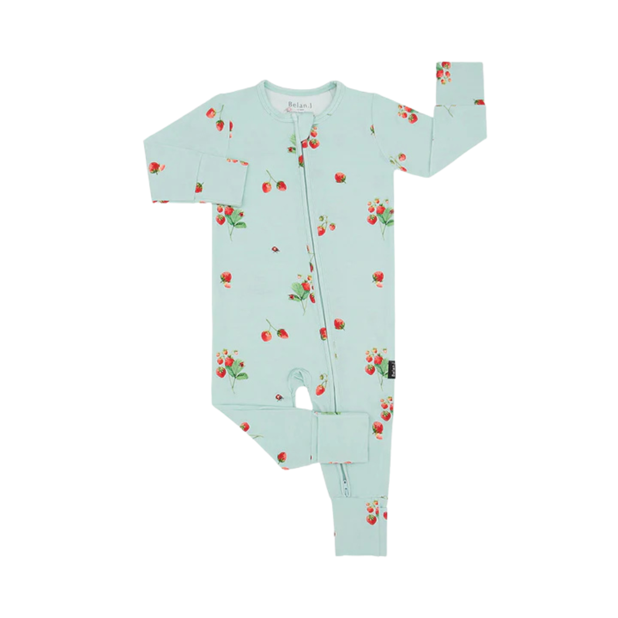 Dormeuse BELAN J avec revers rabattables - Jardin de fraises