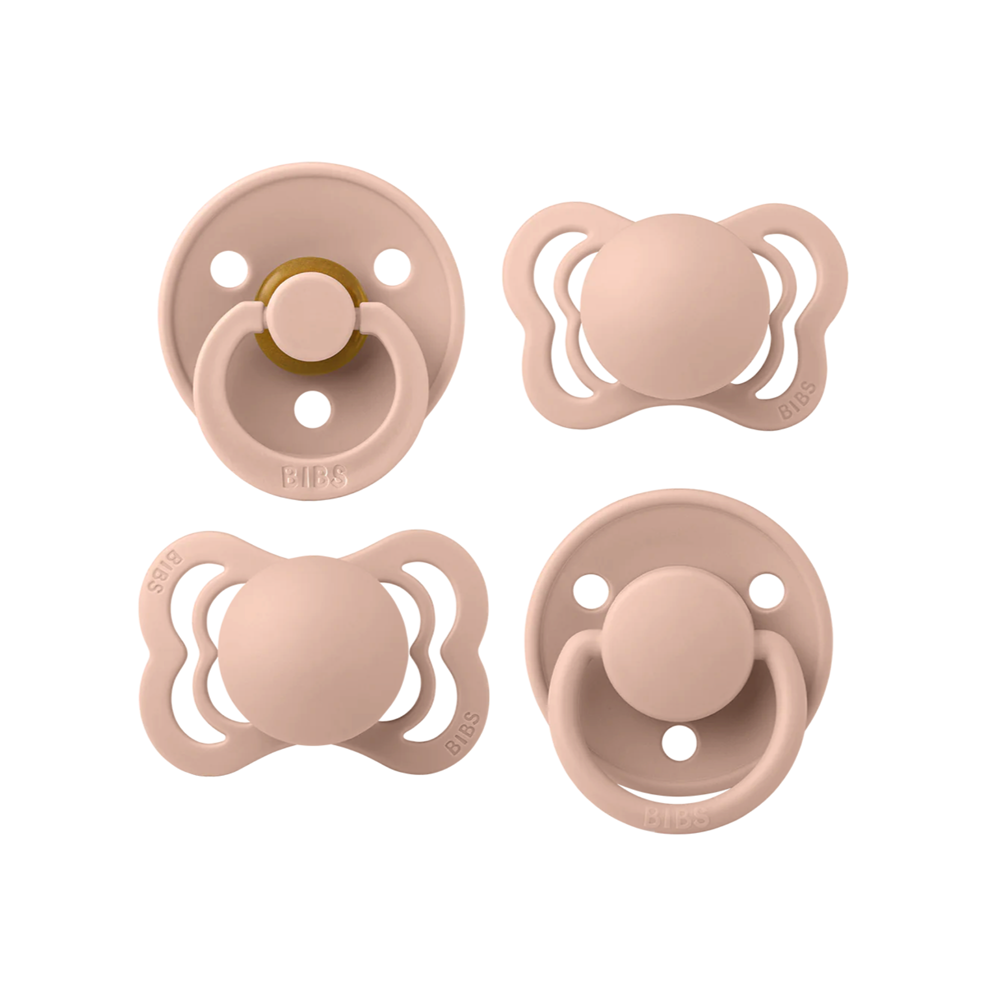 Collection d'essai BIBS - Paquet de 4 - Taille 1 - Blush