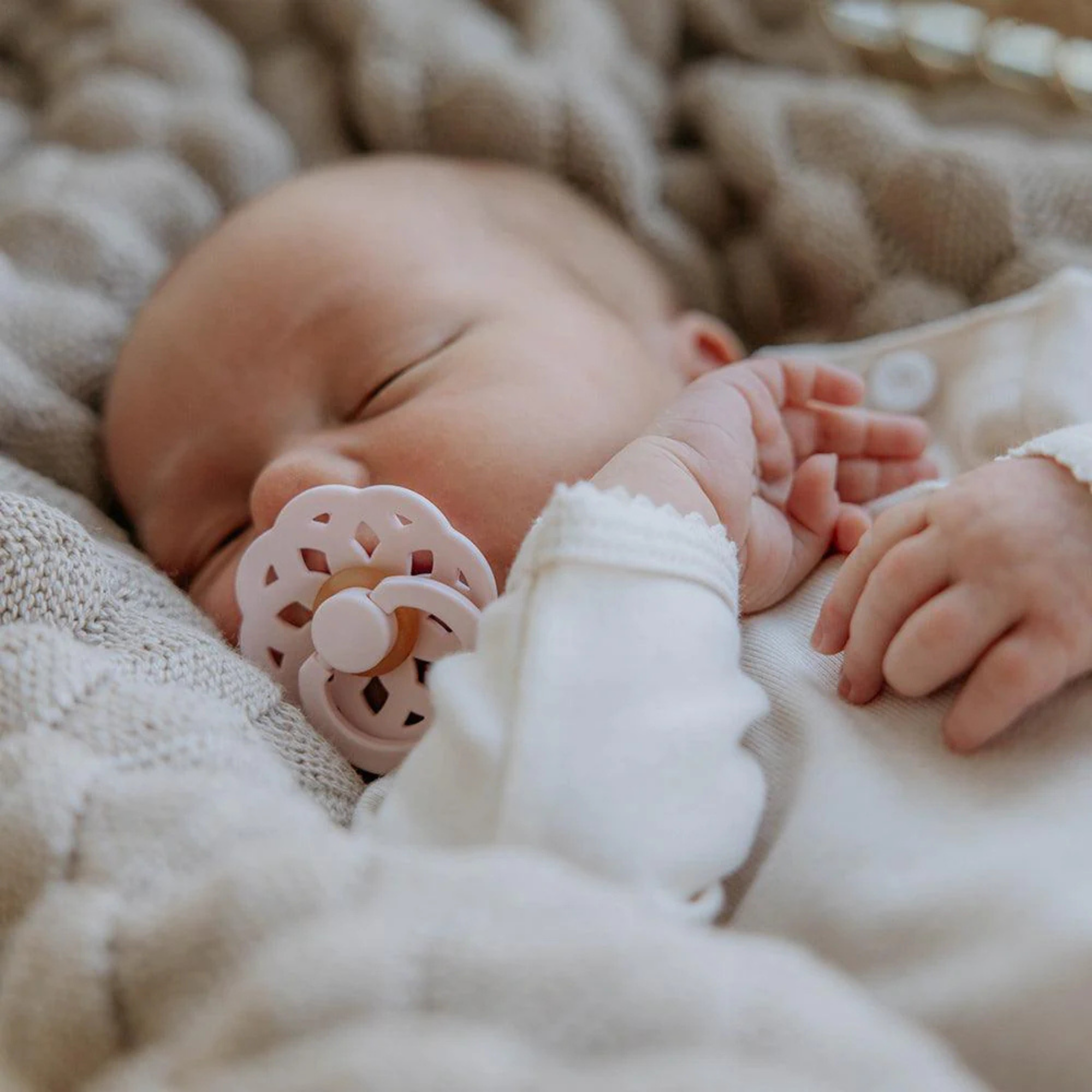 BIBS Pacifier Boheme Latex 2-PK - Blossom / Dusky Lilac