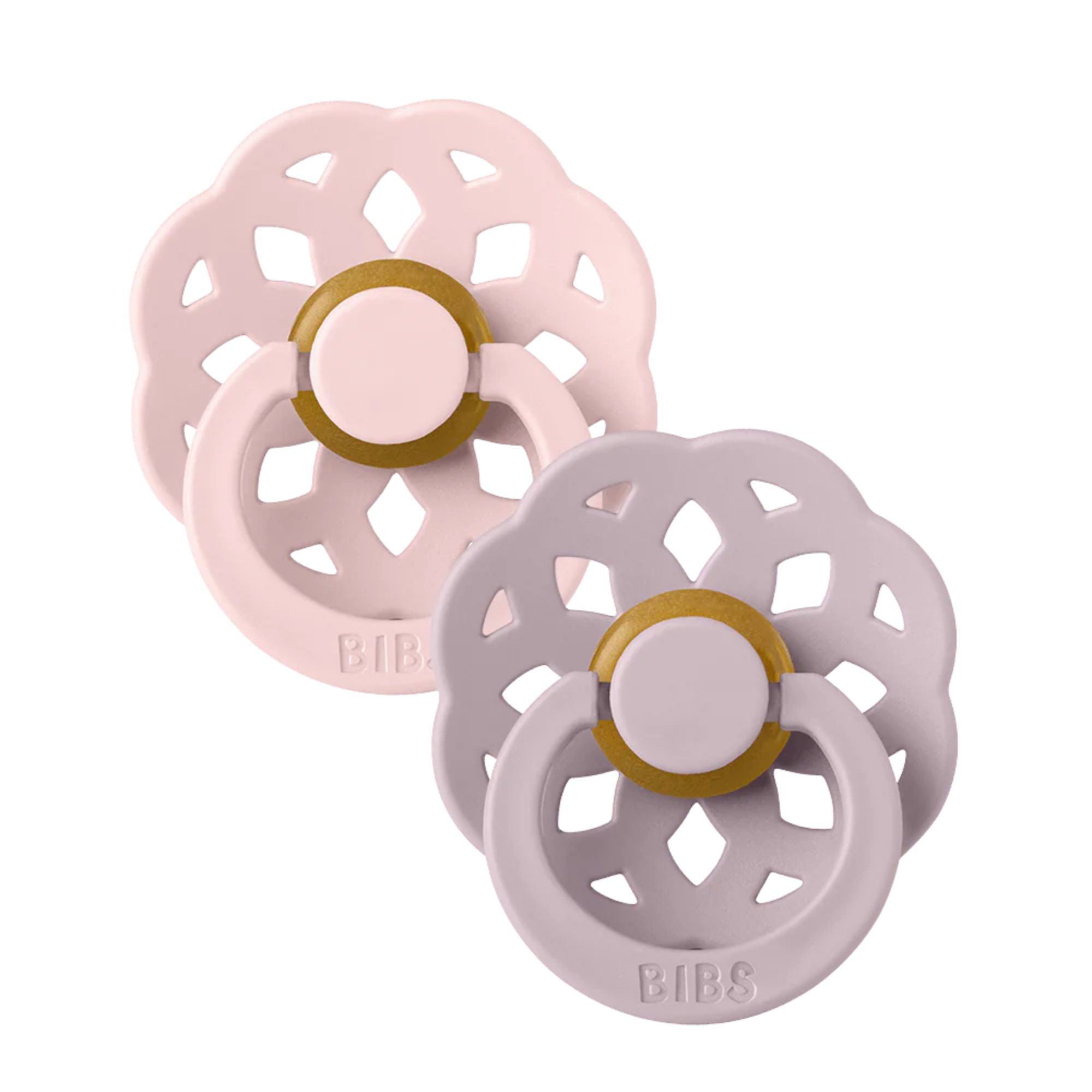 BIBS Pacifier Boheme Latex 2-PK - Blossom / Dusky Lilac