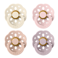 BIBS Pacifier Boheme Latex 4-PK (0-6M) - Ivory/Blush/Blossom/Dusky Lilac