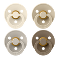 BIBS Pacifier Original Colour Latex 4-PK (0-6M) - Ivory/Sand/Vanilla/Dark Oak