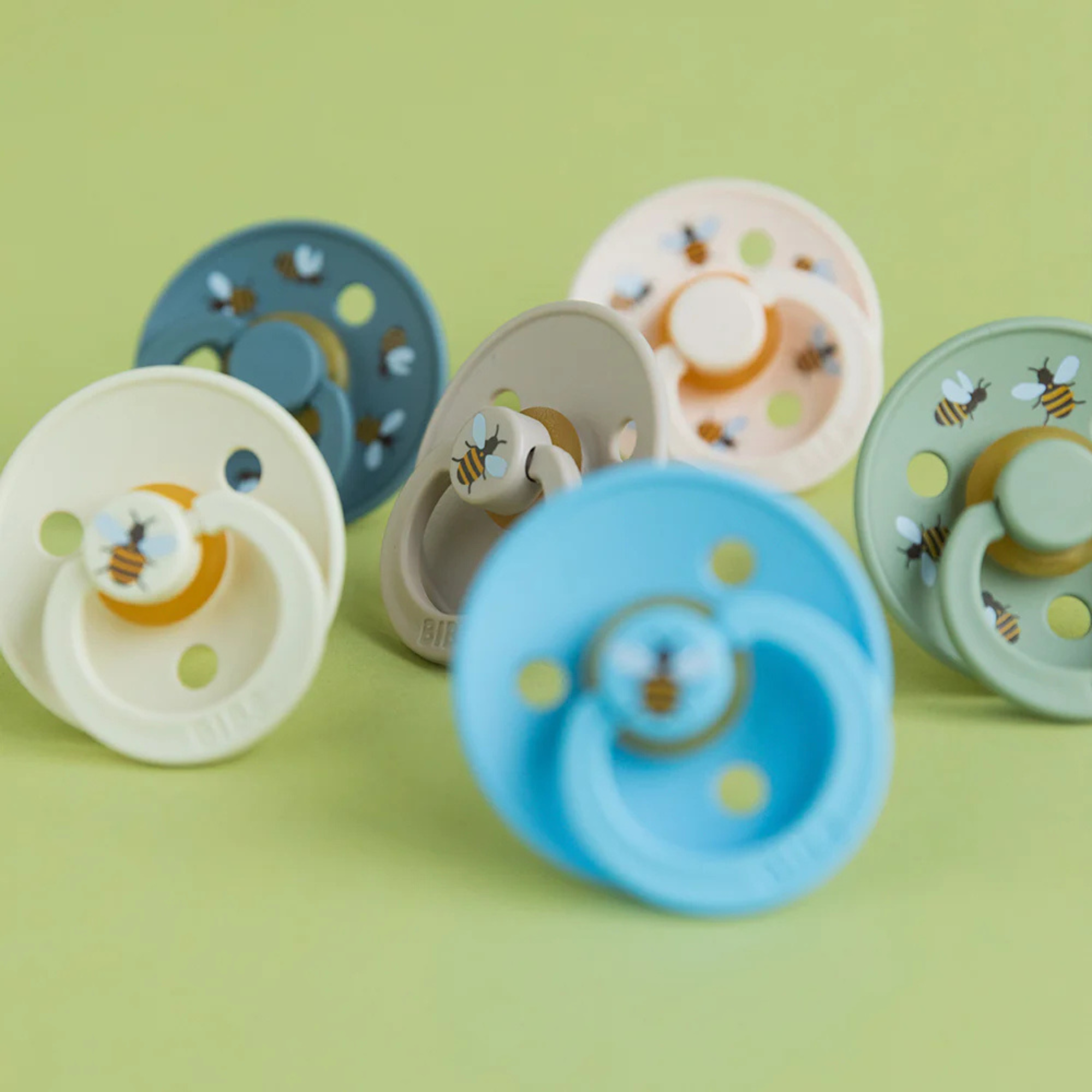 BIBS Studio Colour Pacifier Latex 2pk - Bumblebee Ivory Mix