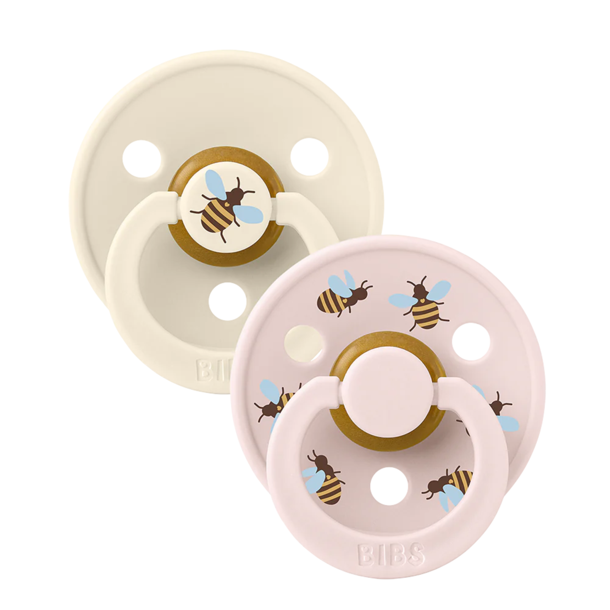 BIBS Studio Colour Pacifier Latex 2pk - Bumblebee Ivory Mix