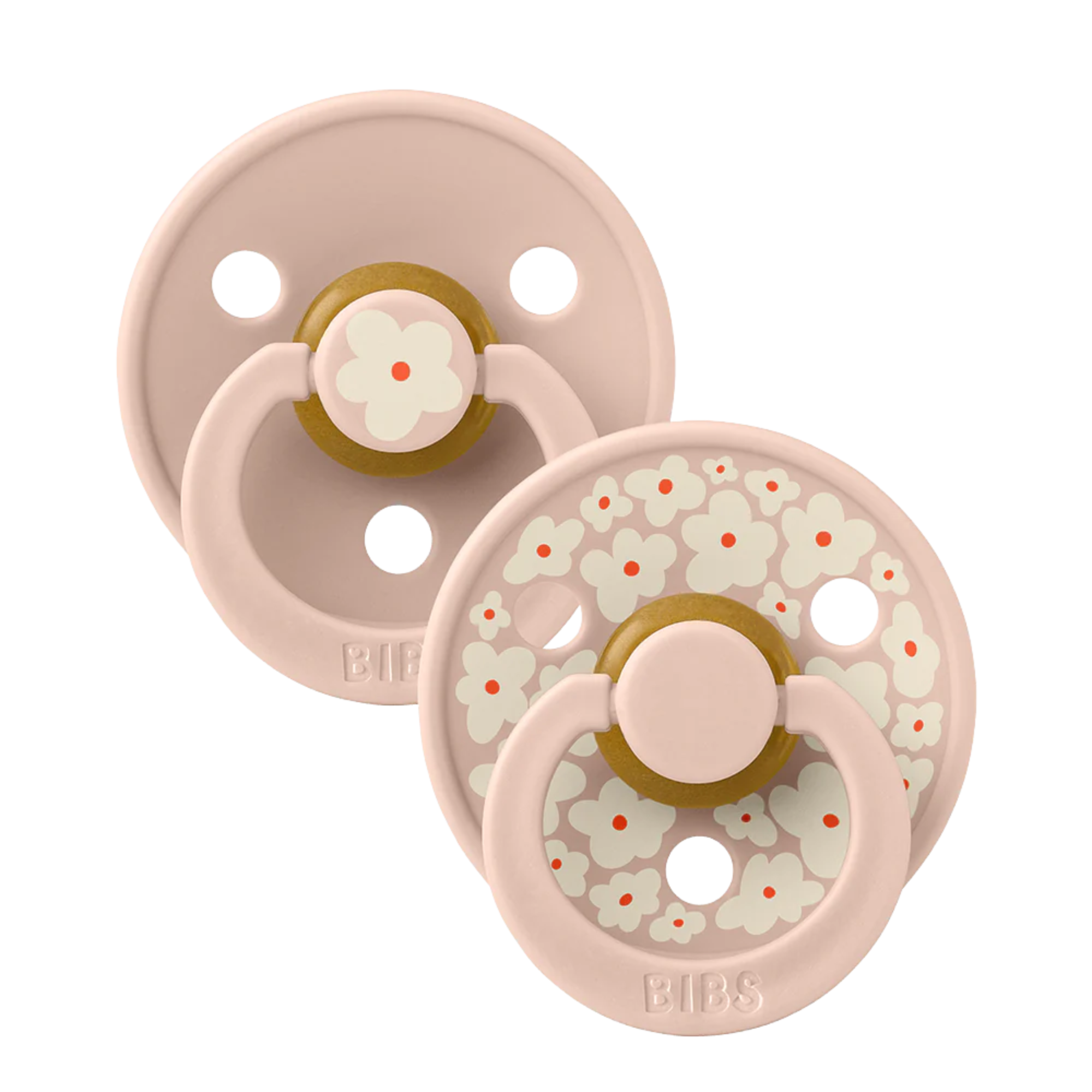 BIBS Studio Colour Pacifier Latex 2pk - Jasmine Blush Mix