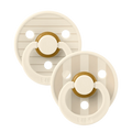 BIBS Studio Colour Pacifier Latex 2pk - Pin Ivory/Vanilla Mix