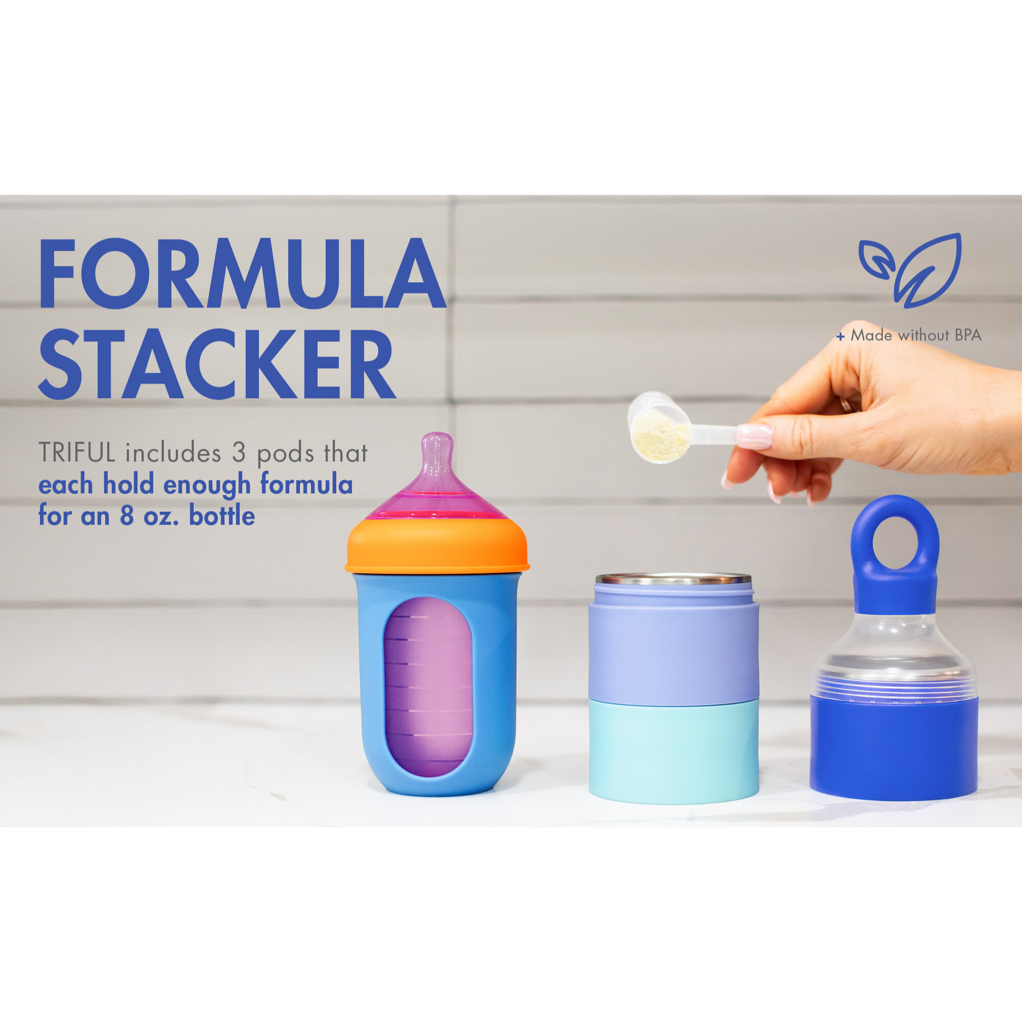 BOON Triful Stainless Steel Formula Stacker