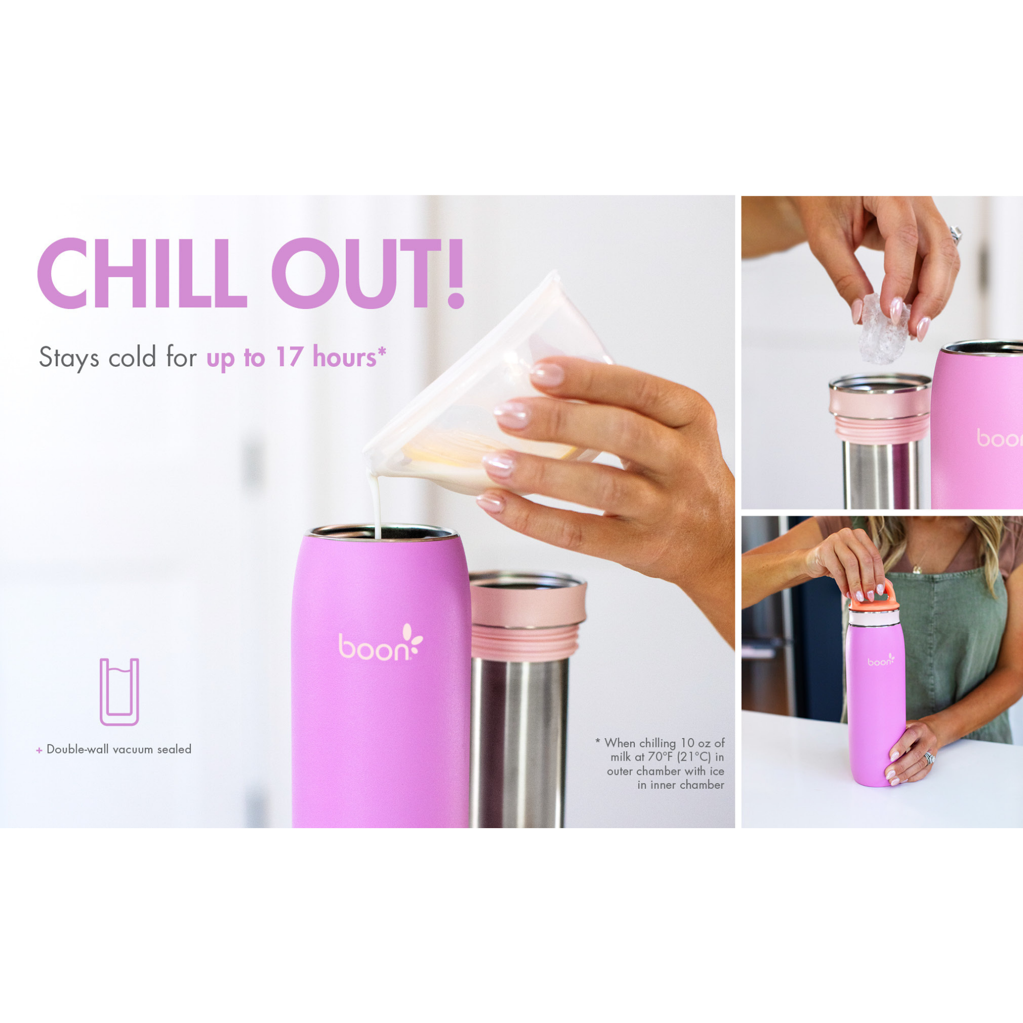 BOON Frosh Stainless Steel Portable Milk Chiller