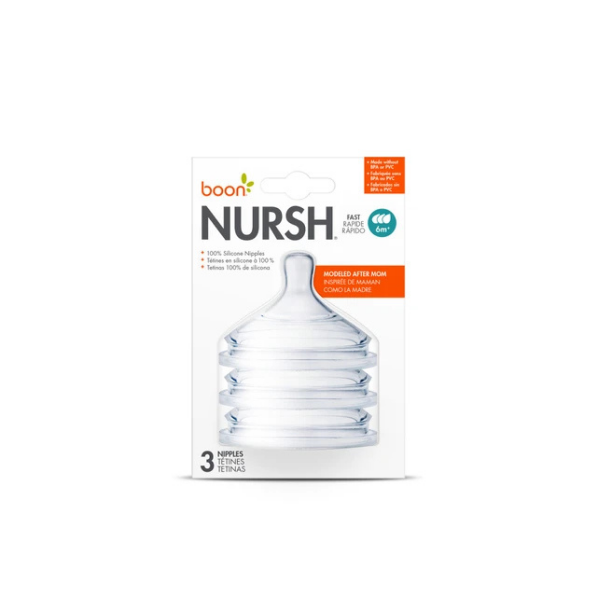 BOON Nursh Nipples (3-Pack)