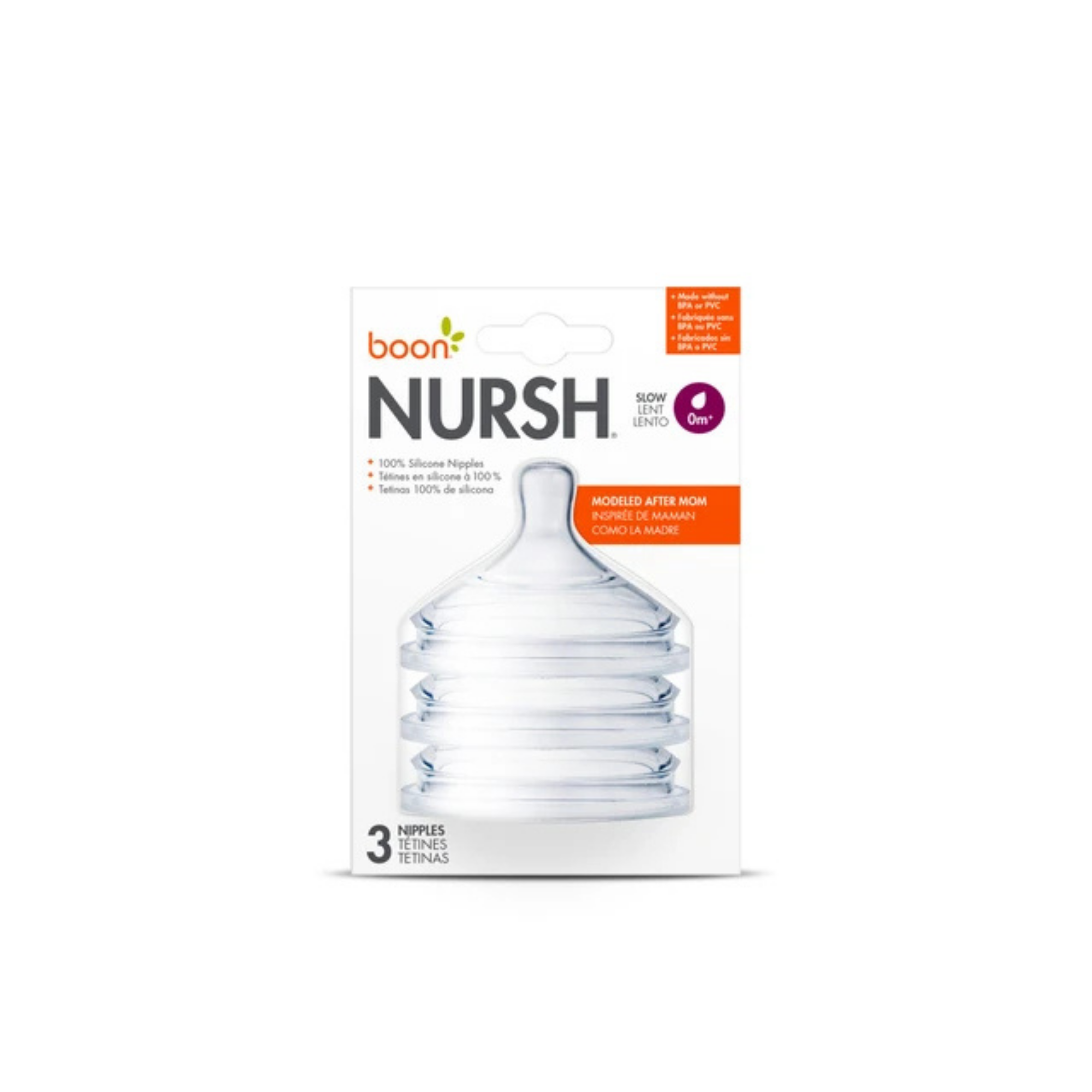BOON Nursh Nipples (3-Pack)