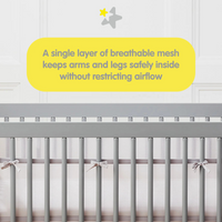 Thumbnail for BREATHABLEBABY Deluxe Muslin Mesh Liner (4mm-Thick) - Golden Sunrise