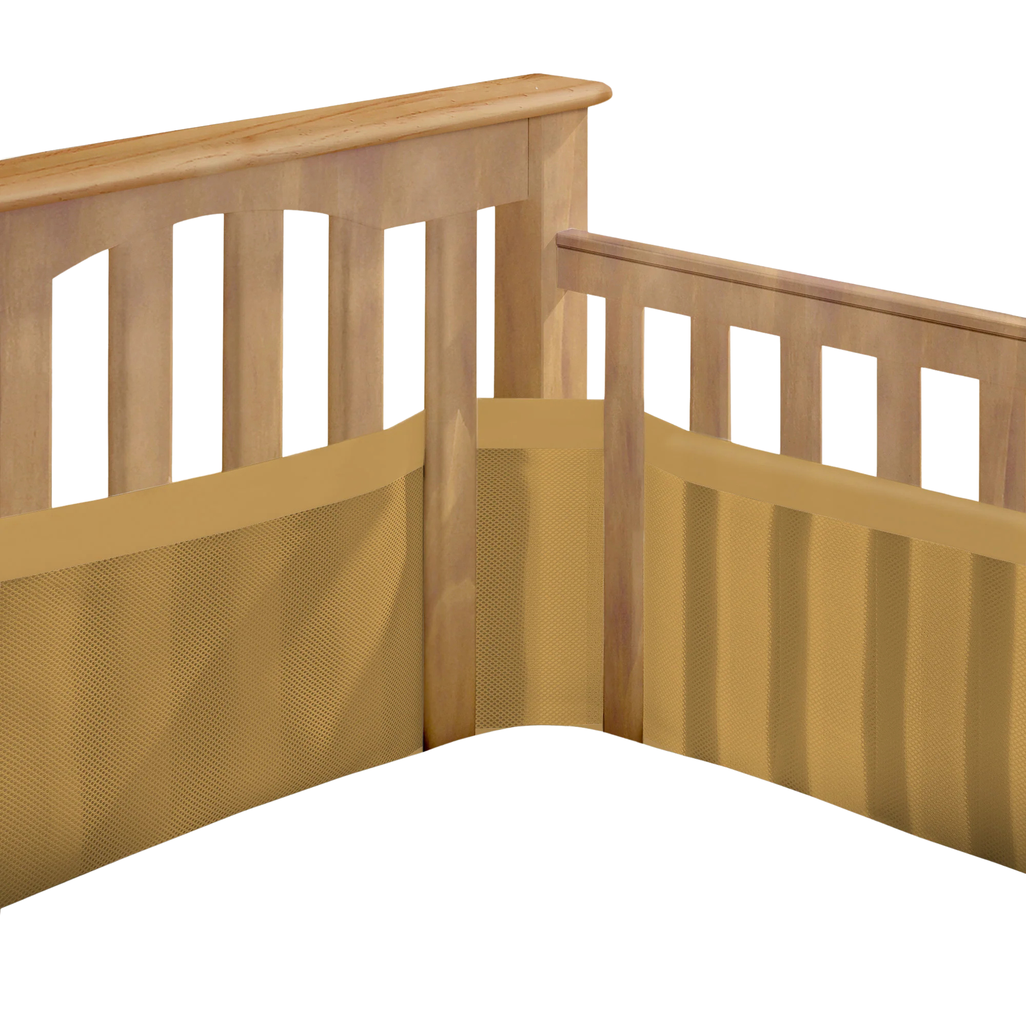 BREATHABLEBABY Deluxe Muslin Mesh Liner (4mm-Thick) - Golden Sunrise