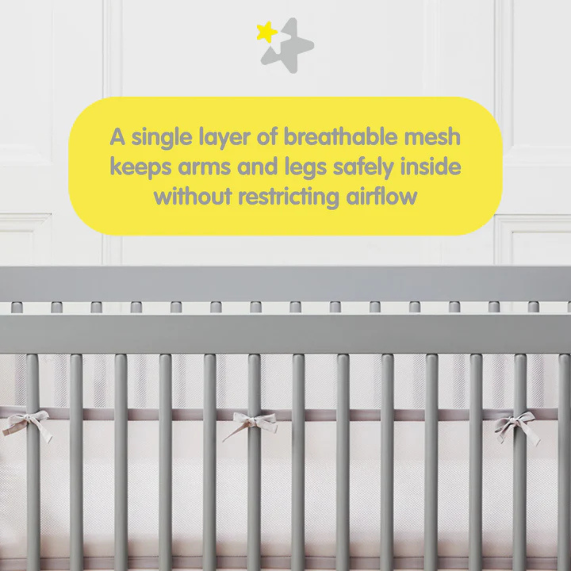 Doublure en mousseline de luxe BREATHABLEBABY (4 mm d'épaisseur) - Blanc