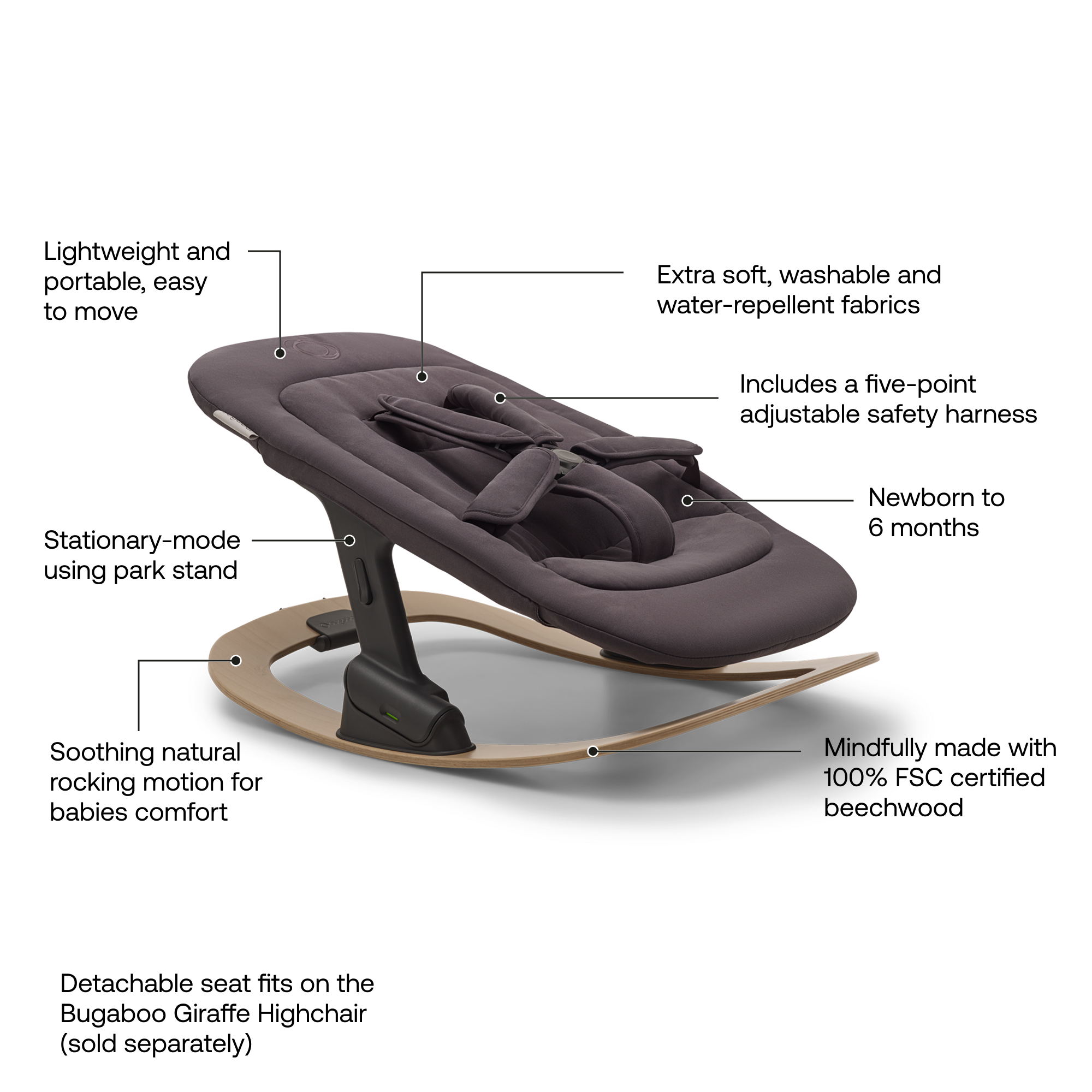 BUGABOO | Giraffe Baby Rocker | Baby Bouncers