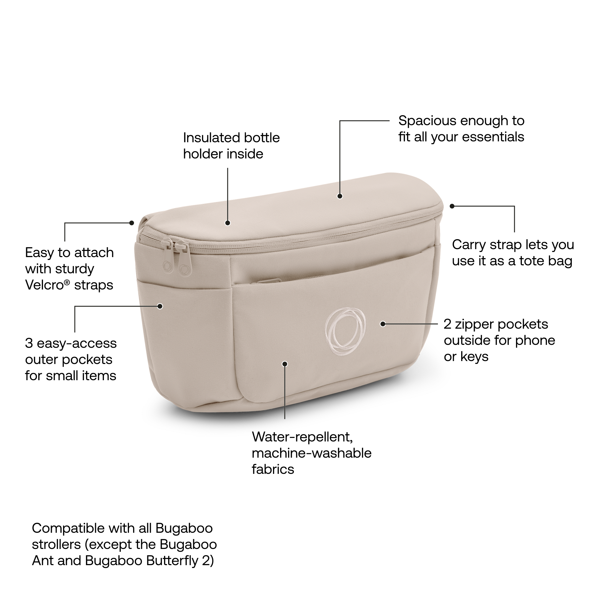 Organiseur BUGABOO - Desert Taupe 