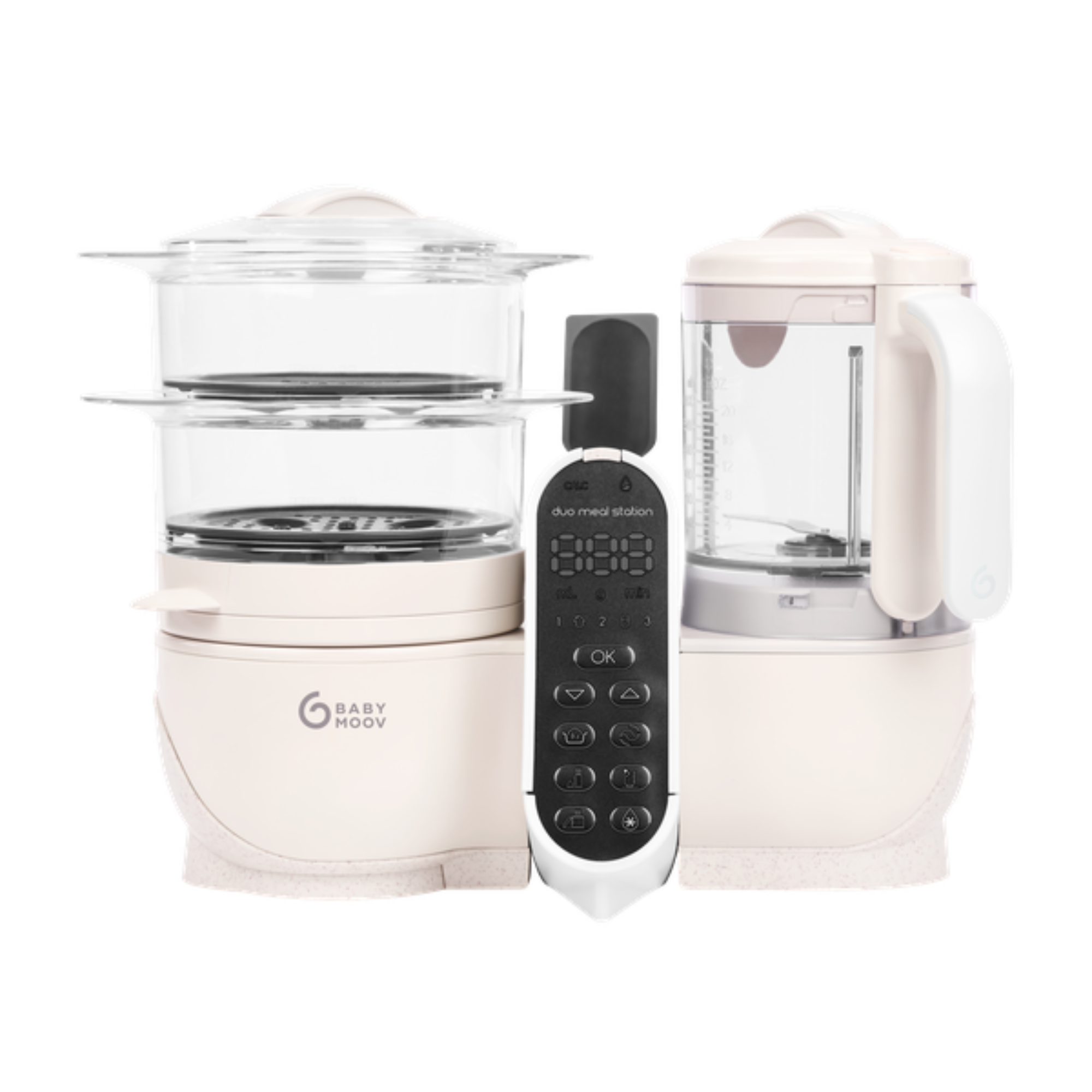 Babymoov Duo Meal Station - Mineral Off White