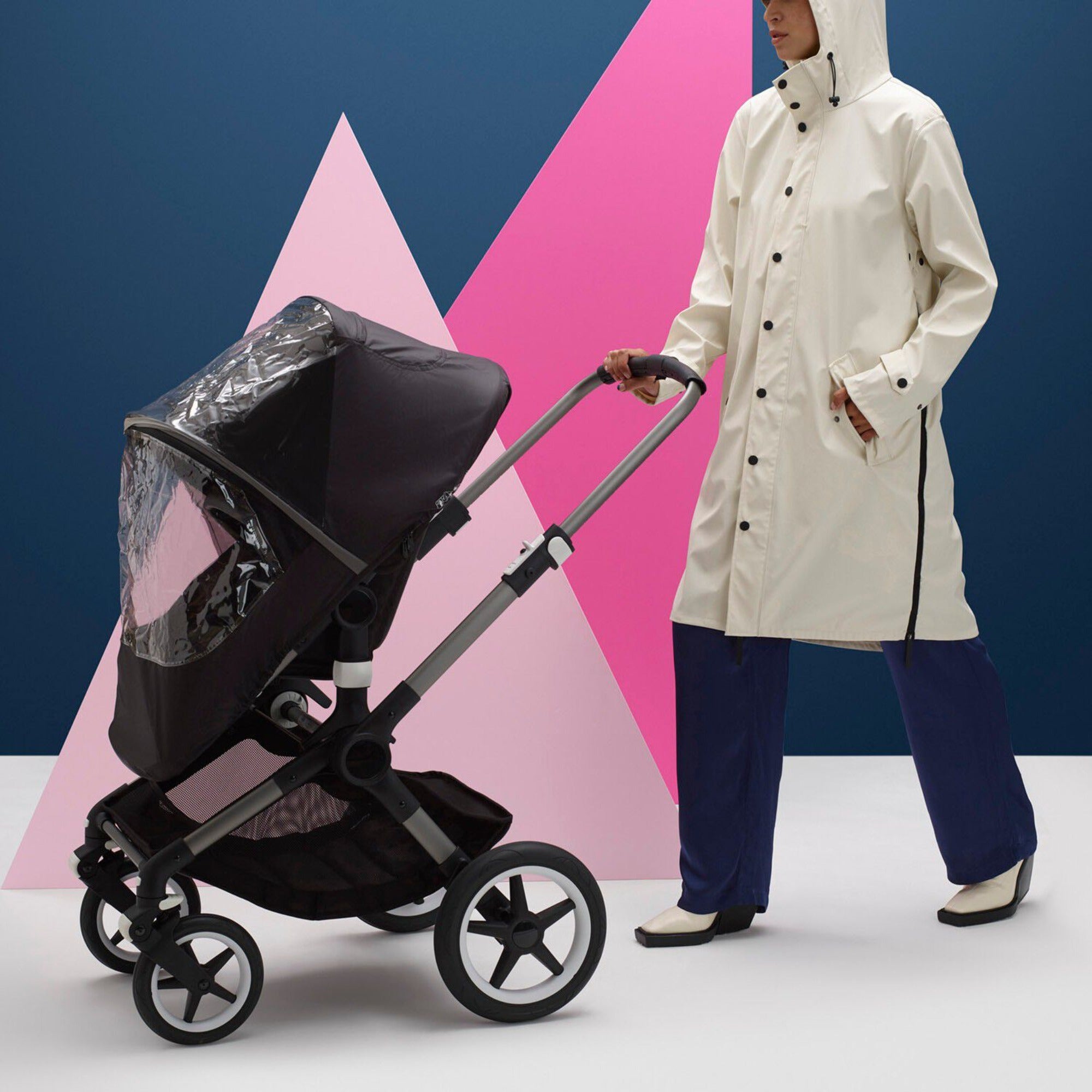 Housse de pluie haute performance pour Bugaboo Fox/Cameleon - Noir