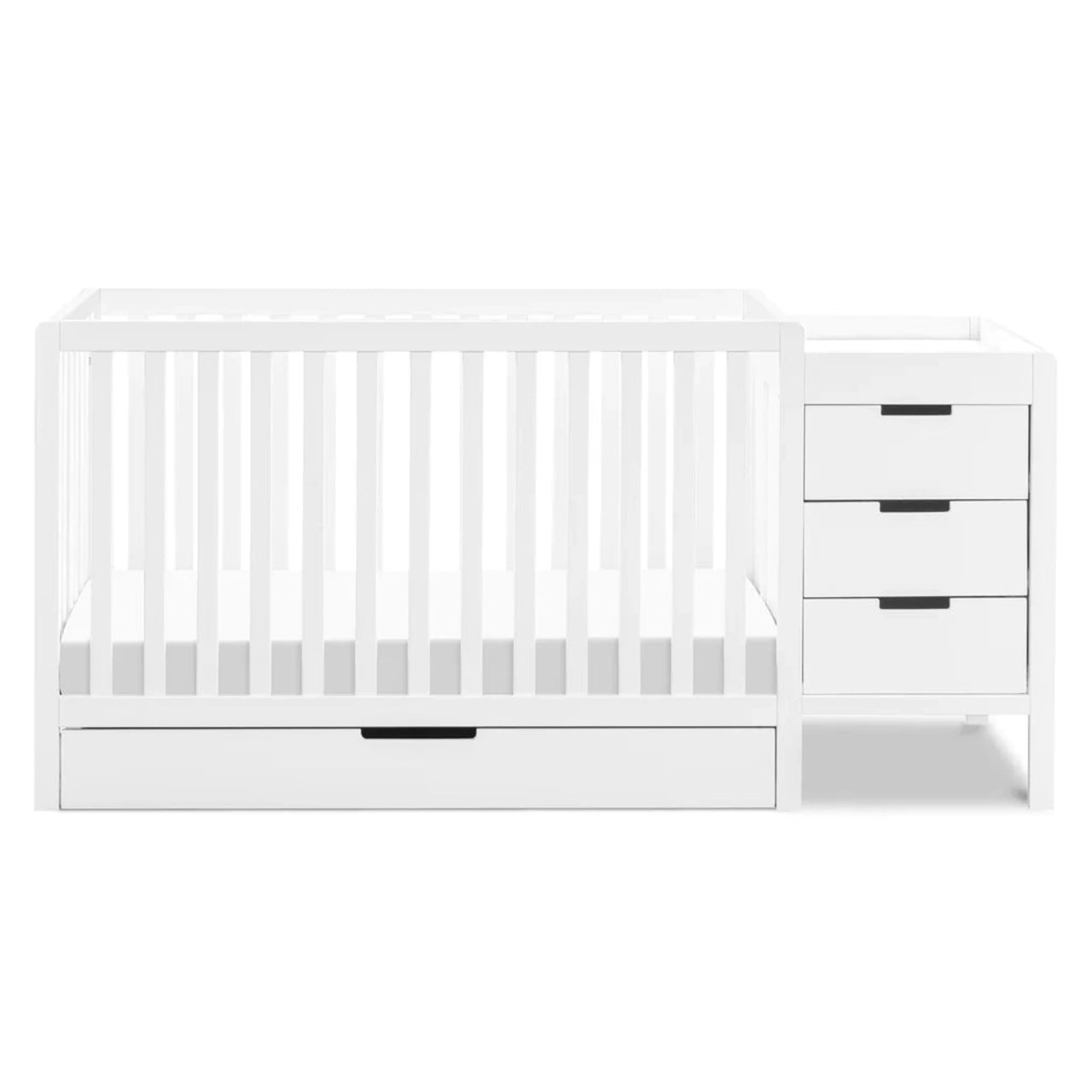 Convertible crib and changer top combo