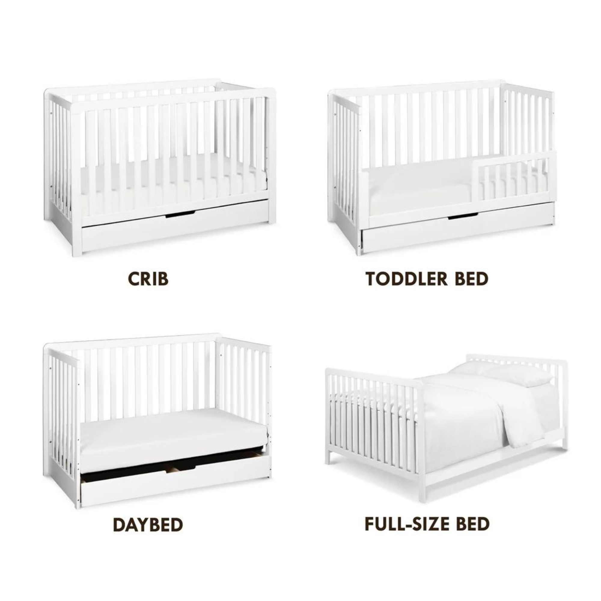 CARTERS by DAVINCI Colby 4-in-1 Convertible Crib w/ Trundle Drawer
