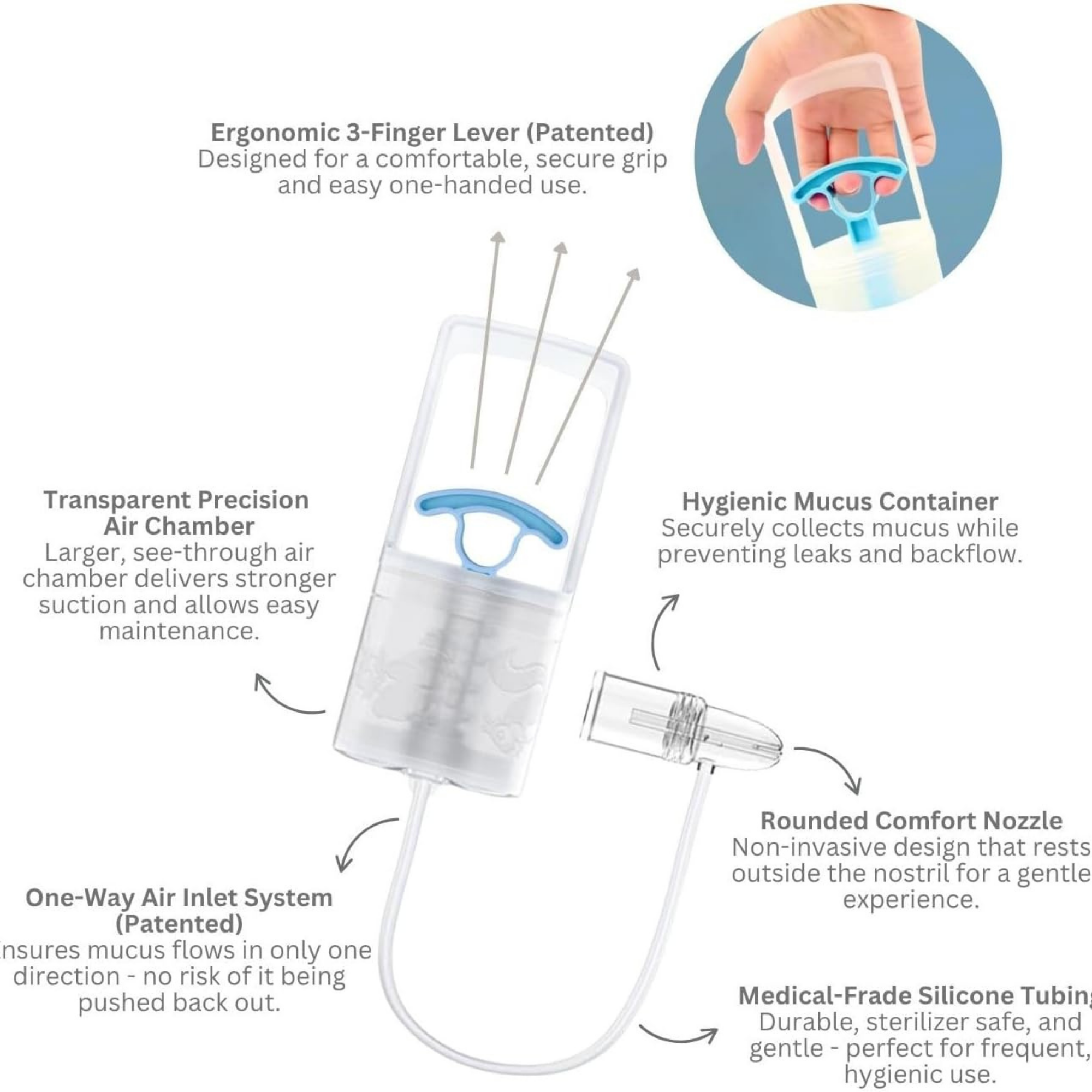 CHIBOJI Hand Pump Nasal Aspirator
