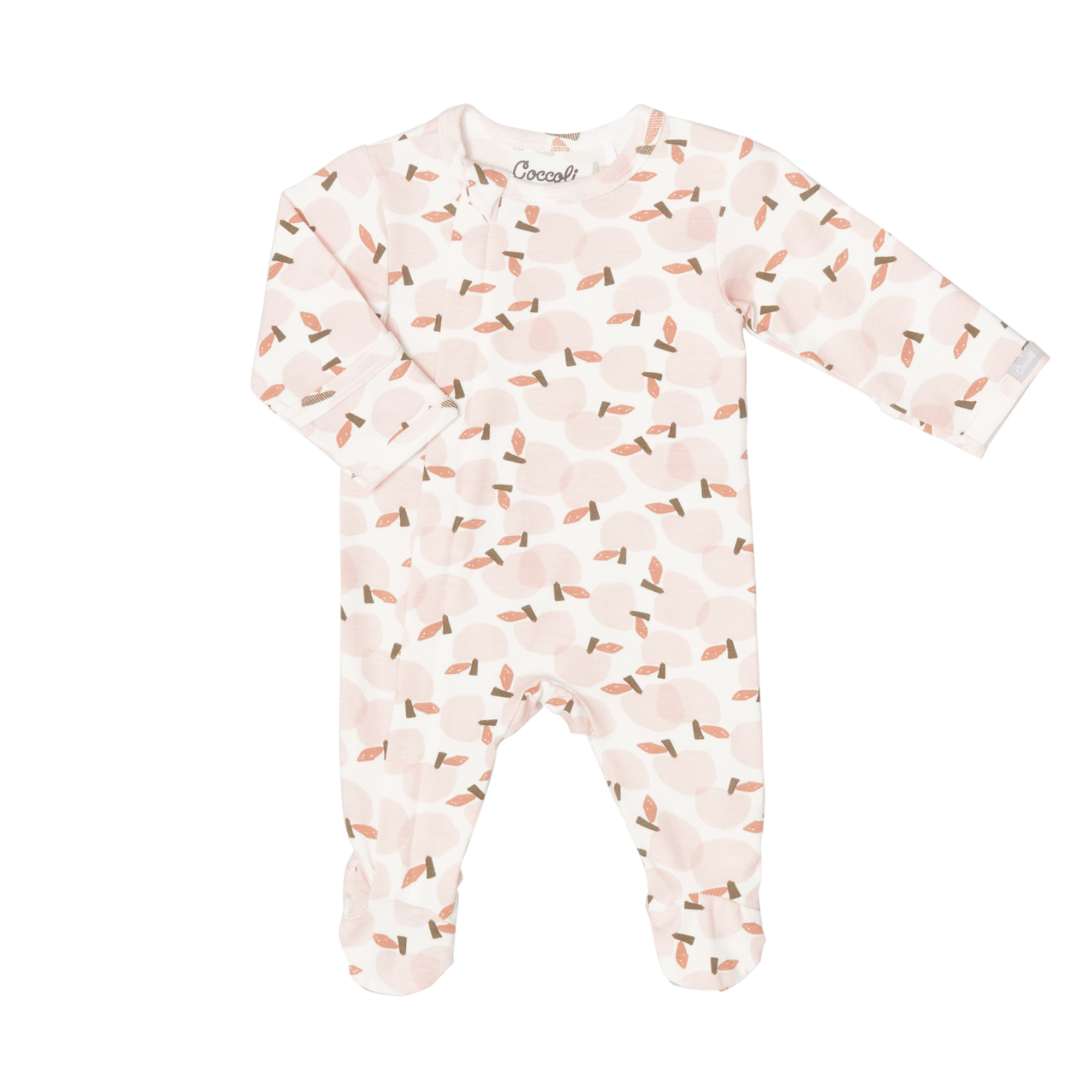 COCCOLI Cotton-Modal Footie - Apples