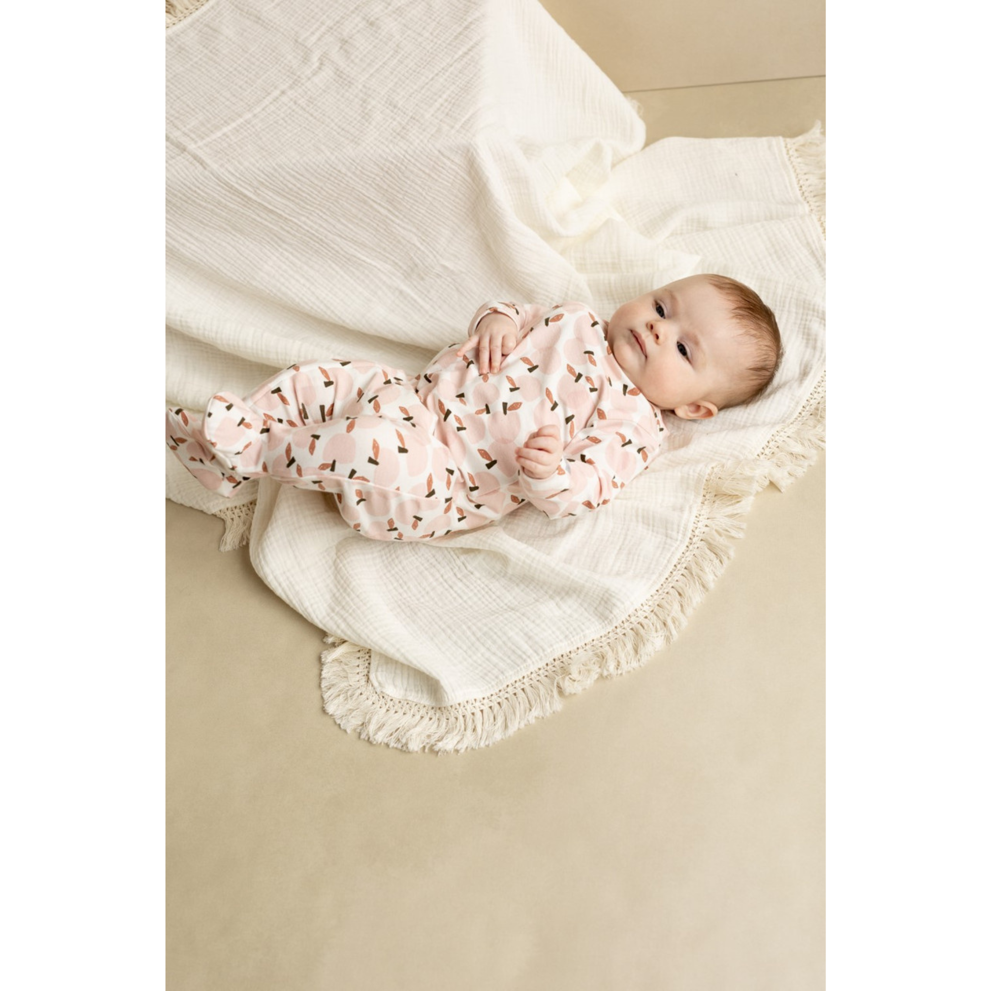 COCCOLI Cotton-Modal Footie - Apples