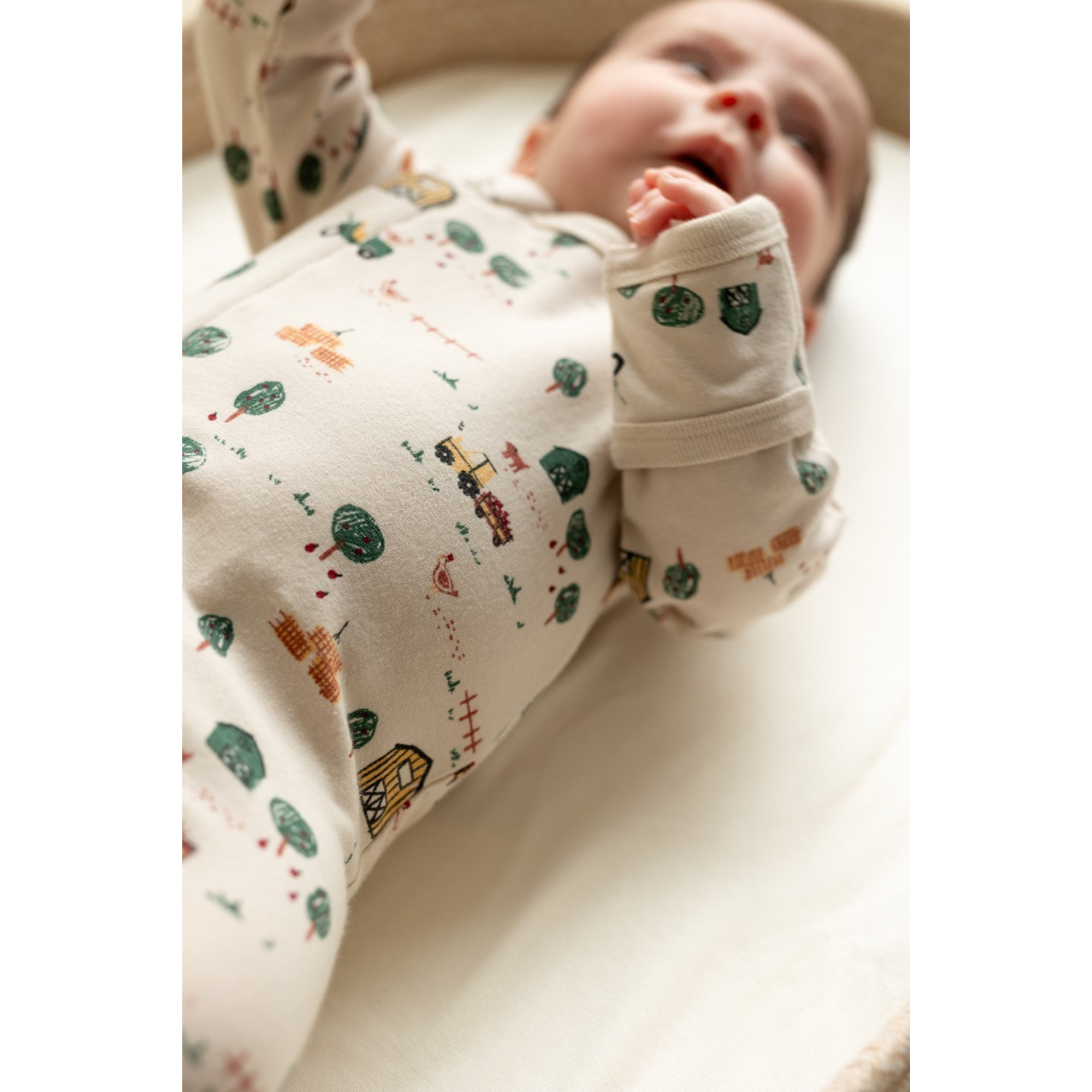 COCCOLI Cotton-Modal Footie - Farm