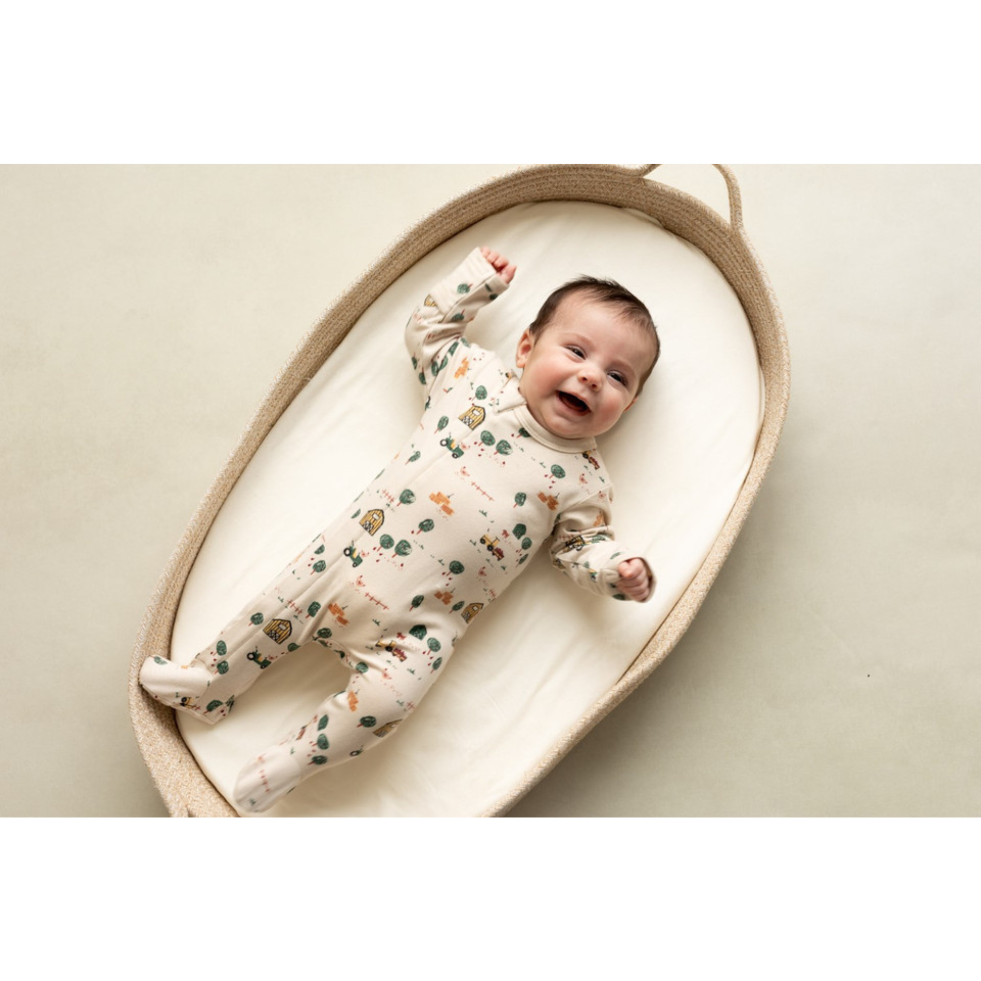 COCCOLI Cotton-Modal Footie - Farm