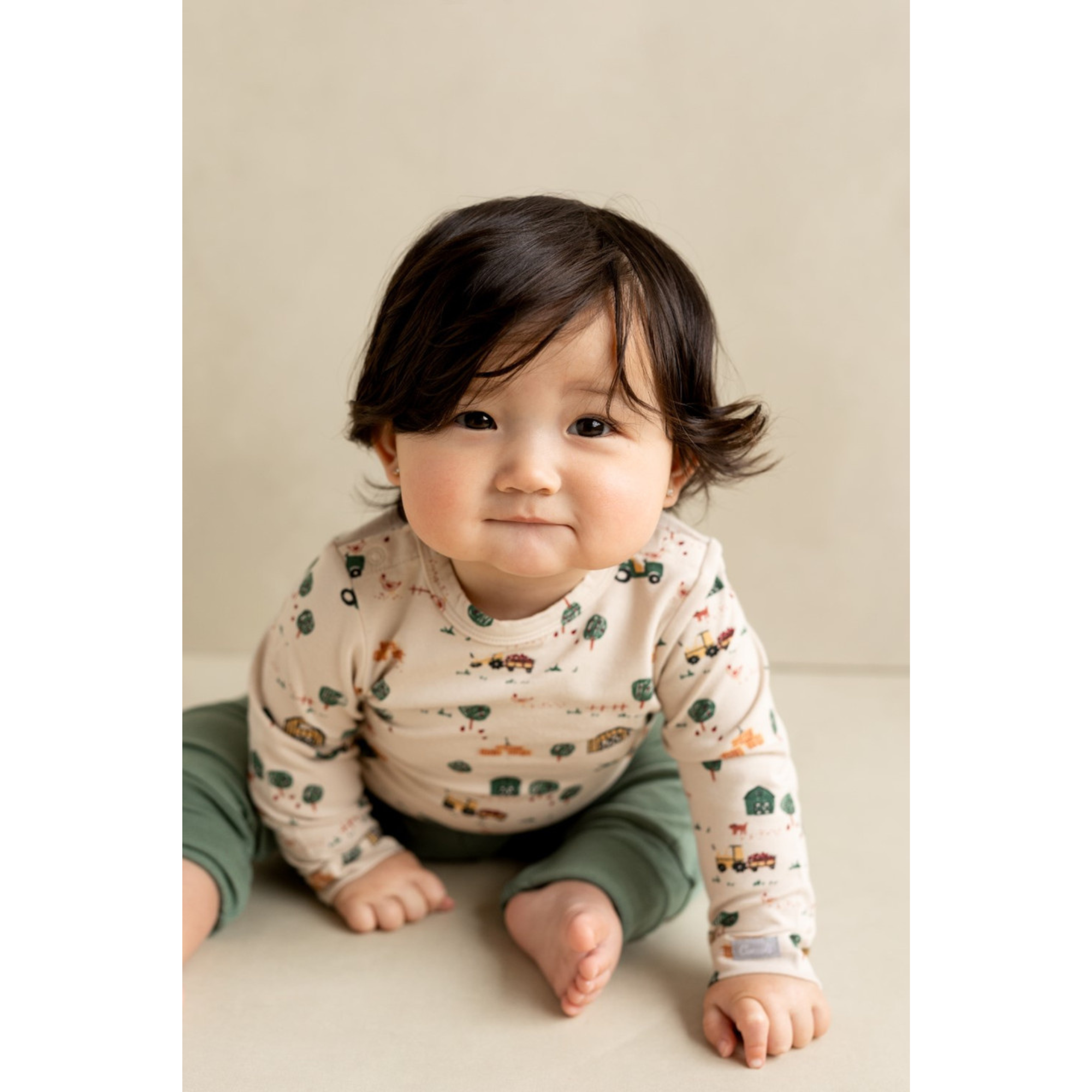 COCCOLI Cotton-Modal Romper - Farm