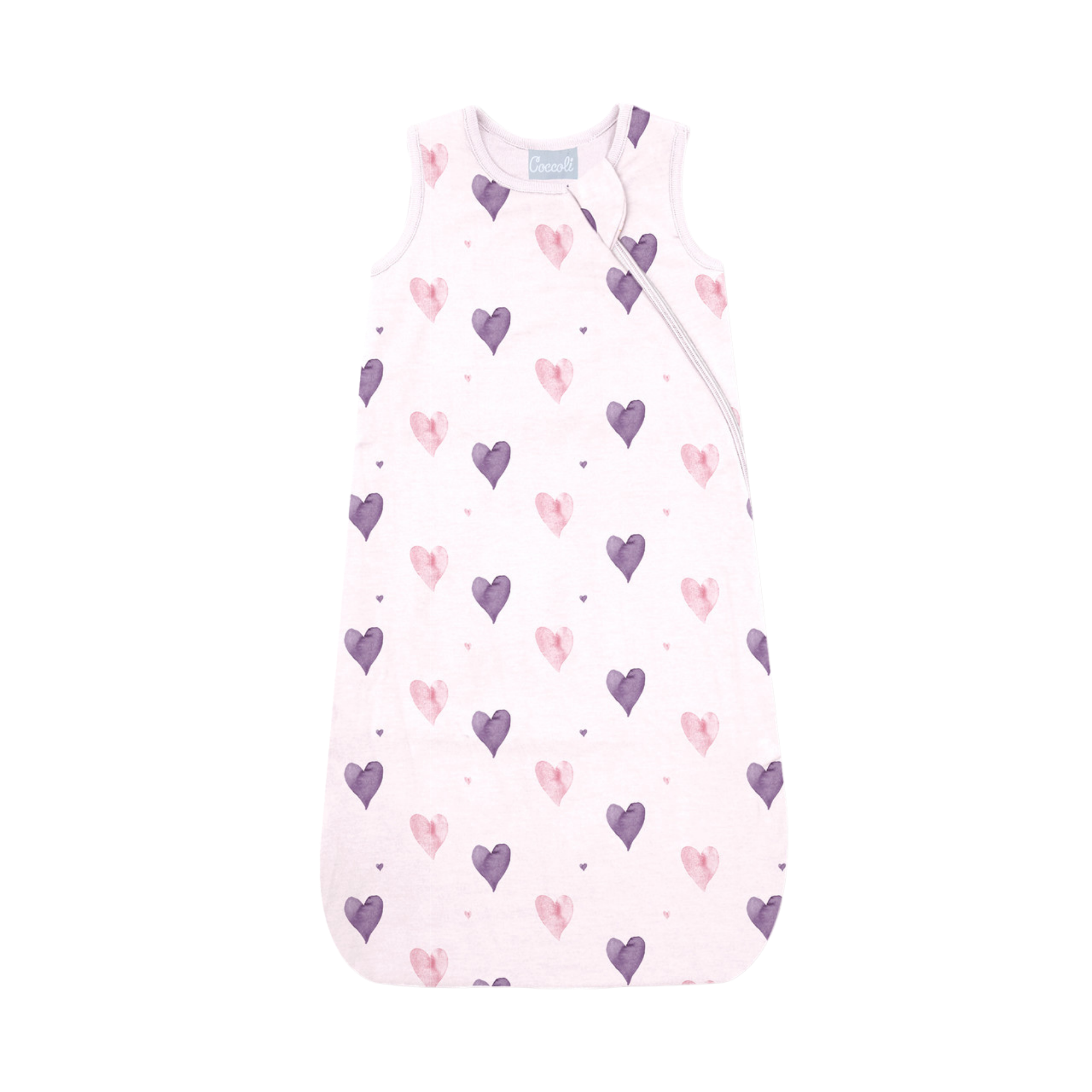 COCCOLI Modal 1.5T Sleepsack - Hearts on Light Pink