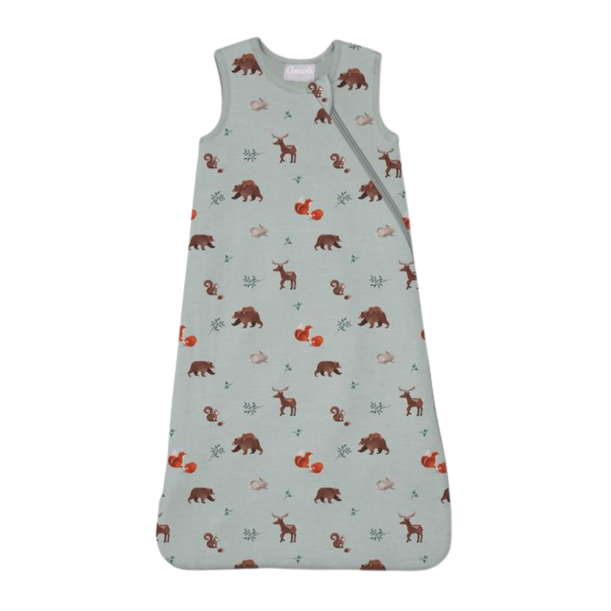 COCCOLI Modal 1.5 Tog Sleepsack - Animals on Mercury