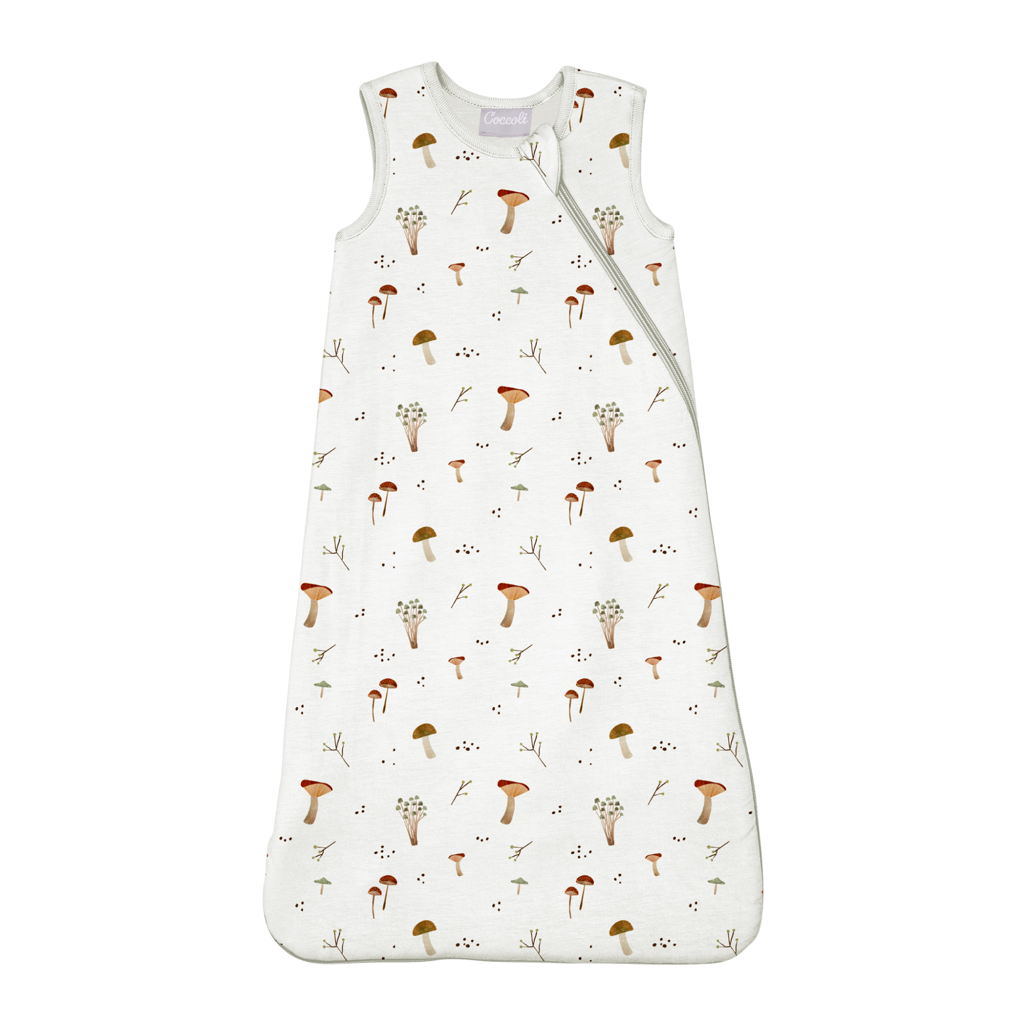 COCCOLI Modal 1.5 Tog Sleepsack - Mushrooms on Cream