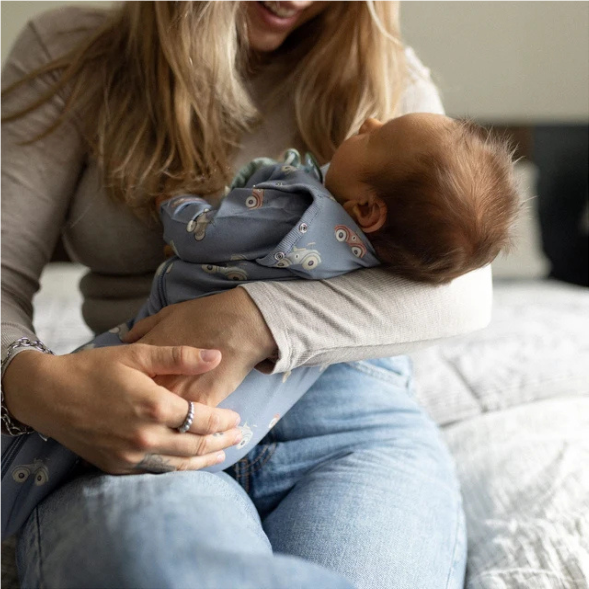 COCCOLI Modal 1.5 Tog Swaddle Sleepsack - Cars on Steel Blue
