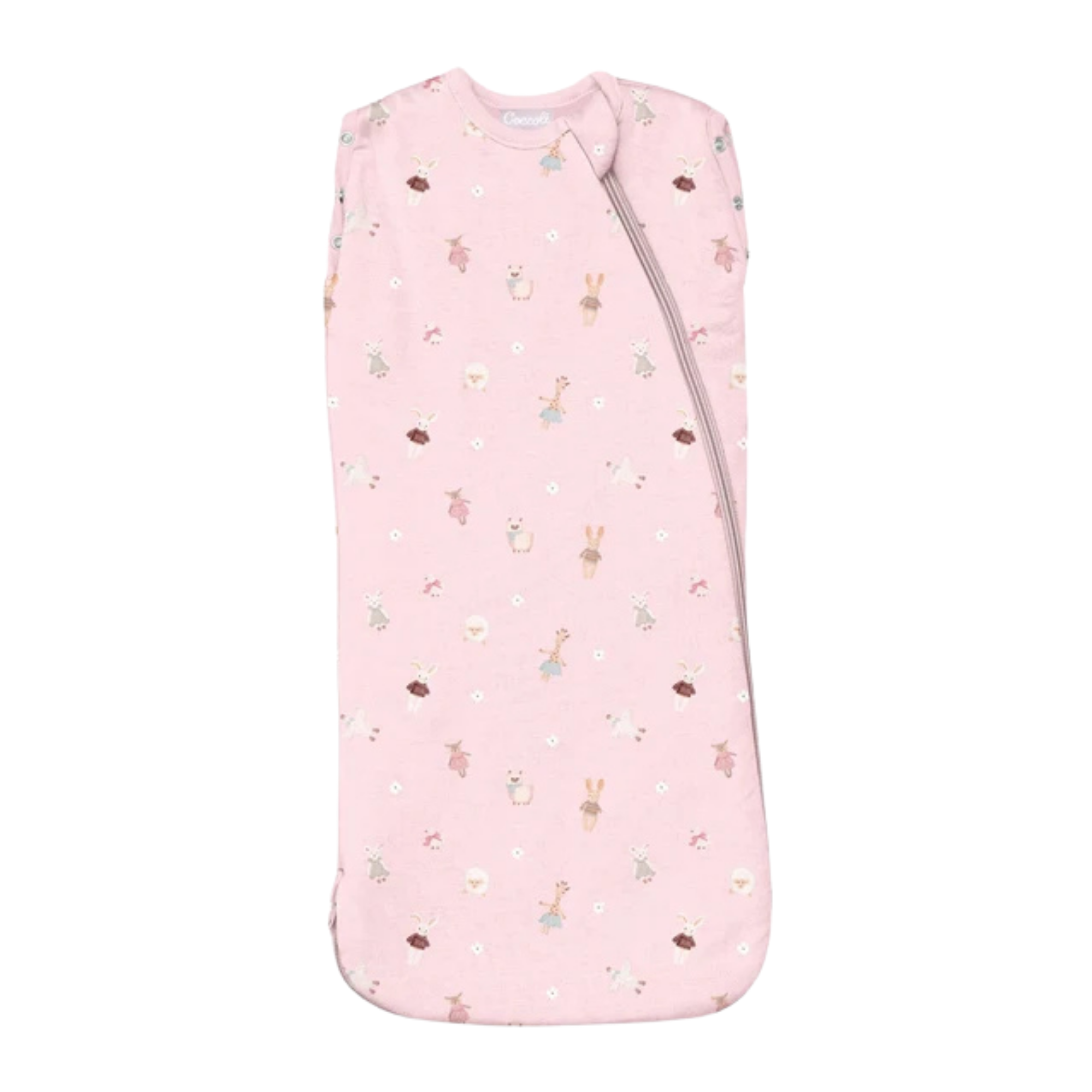 COCCOLI Modal 1.5 Tog Swaddle Sleepsack - Plush on Light Pink