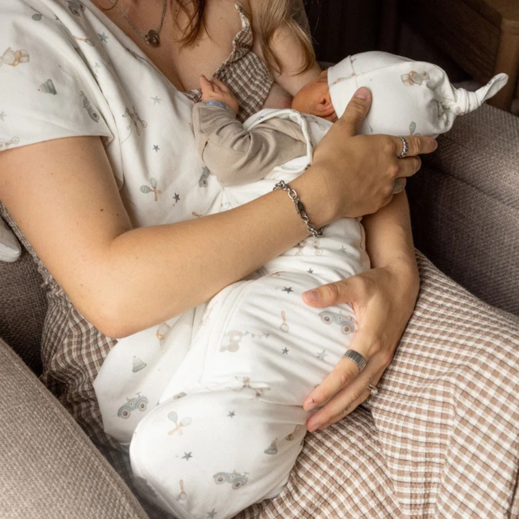 COCCOLI Modal 1.5 Tog Swaddle Sleepsack - Toys on Cream