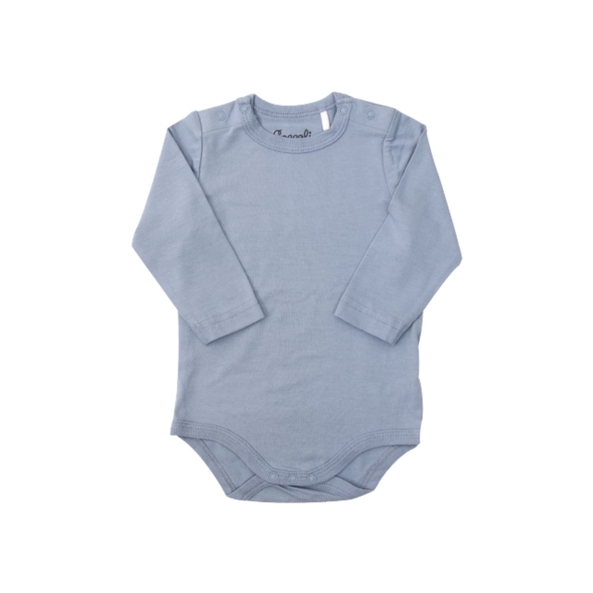 Body à manches longues en modal COCCOLI - Bleu acier