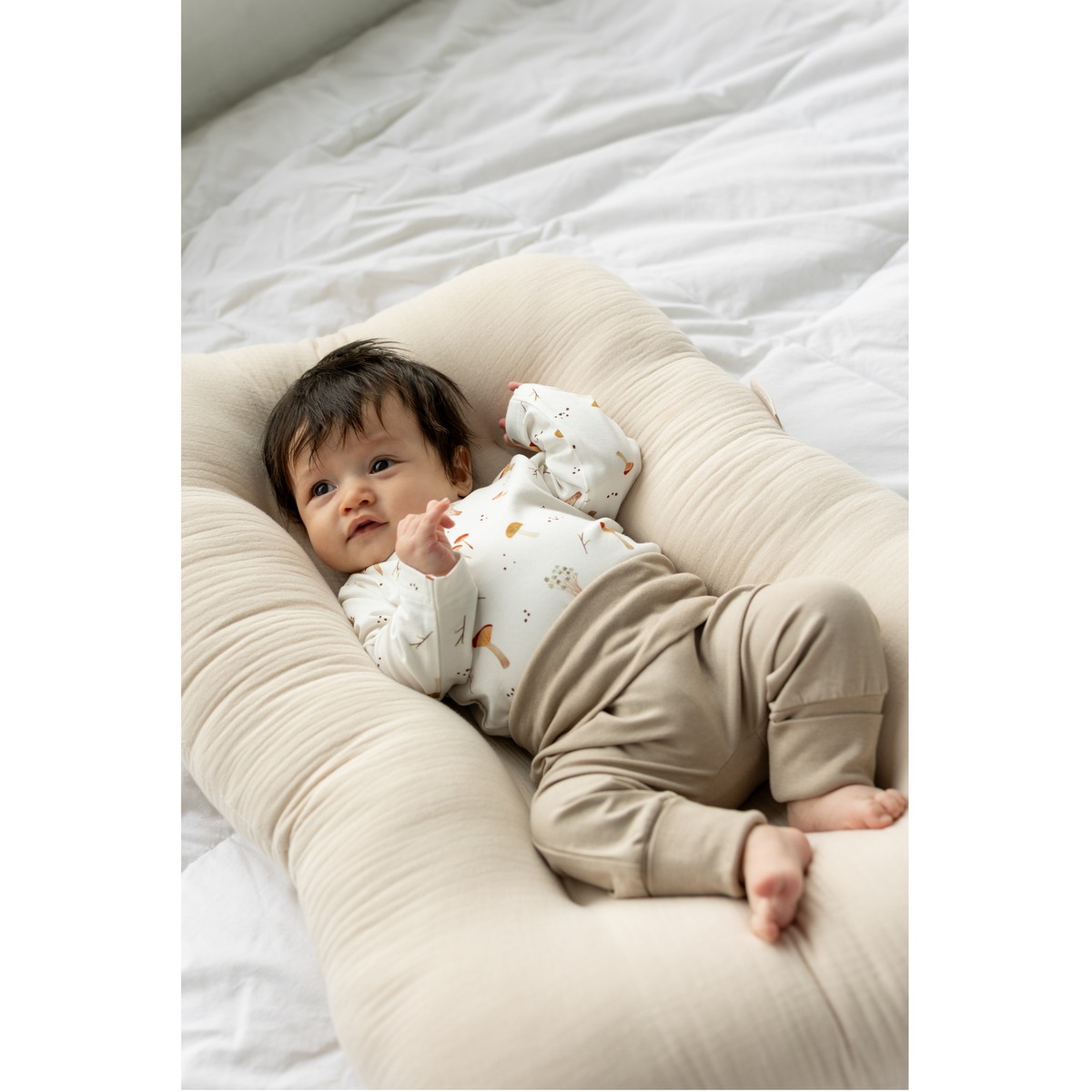 COCCOLI Modal Romper - Mushrooms on Cream