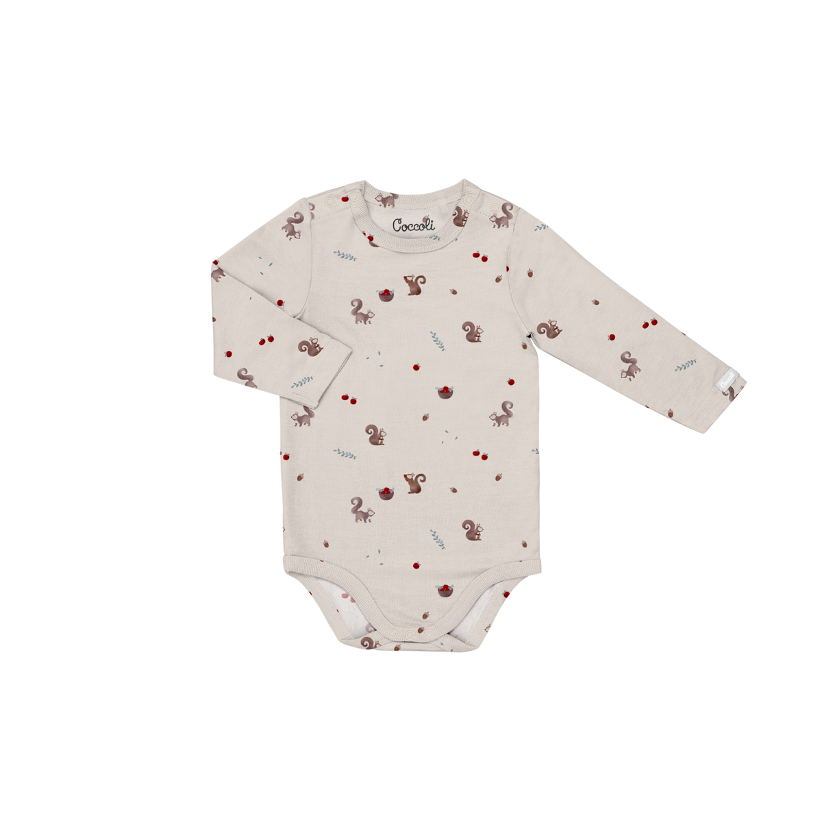 COCCOLI Modal Romper - Squirrels on Whisper